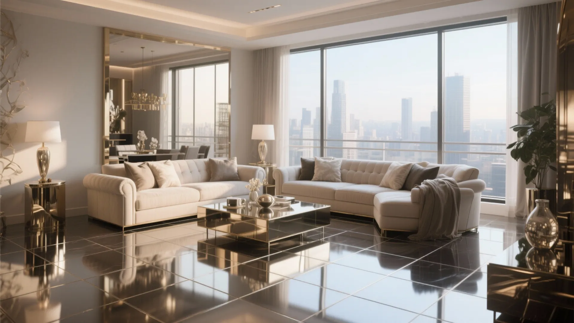 10. Subtle Metallic Sheen Tiles