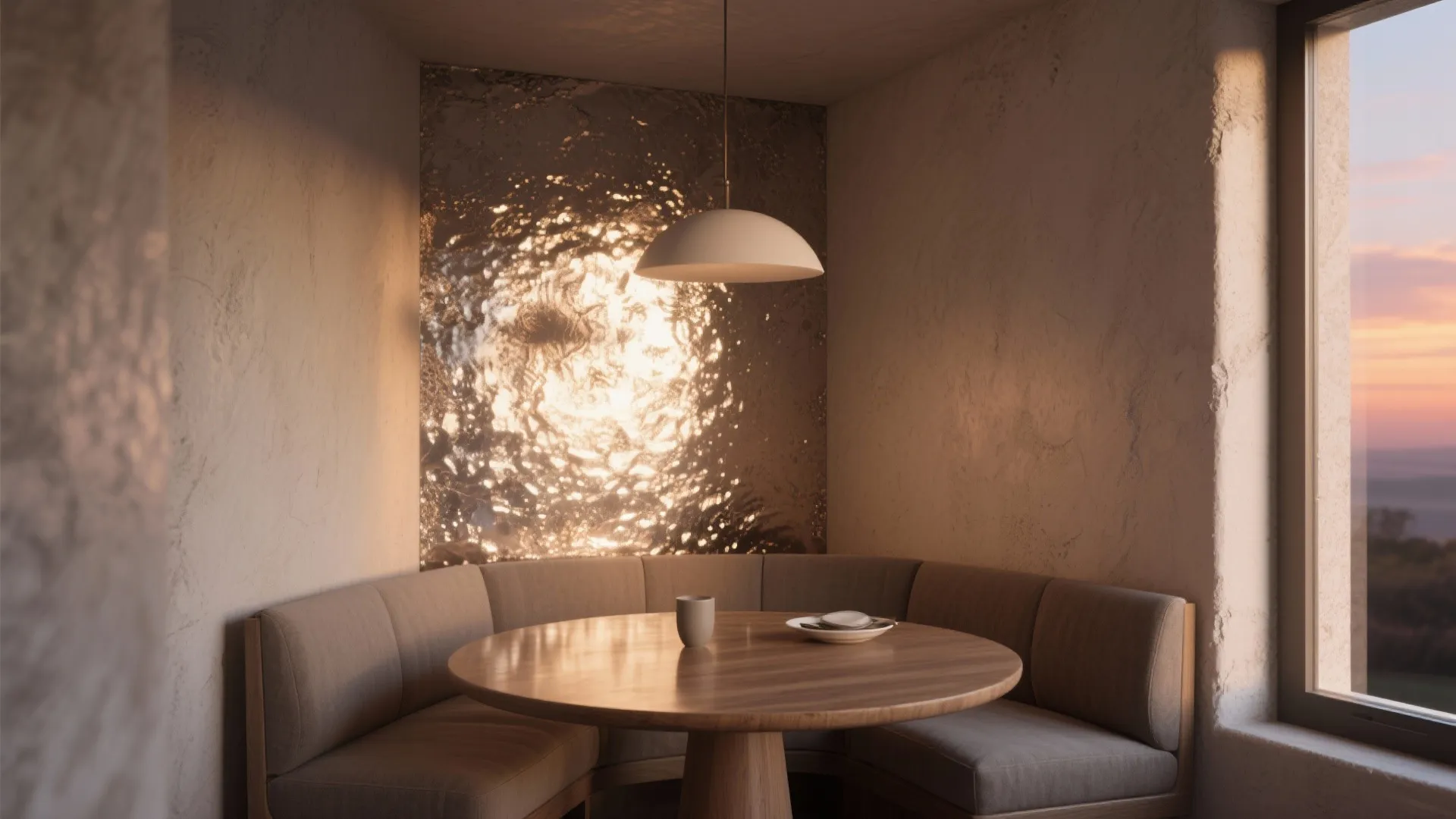 4. Metallic-Tinted Stucco for Reflective Depth