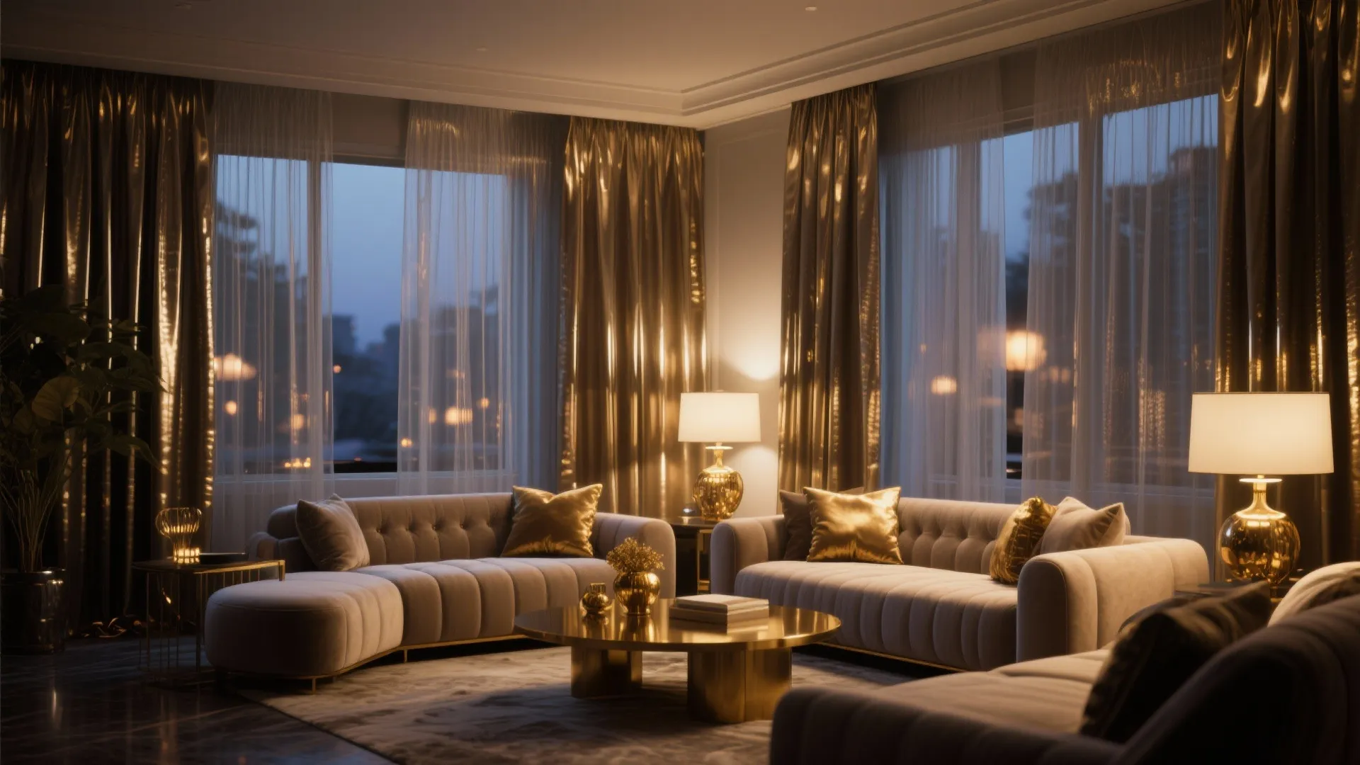 8. Metallic Thread Curtains