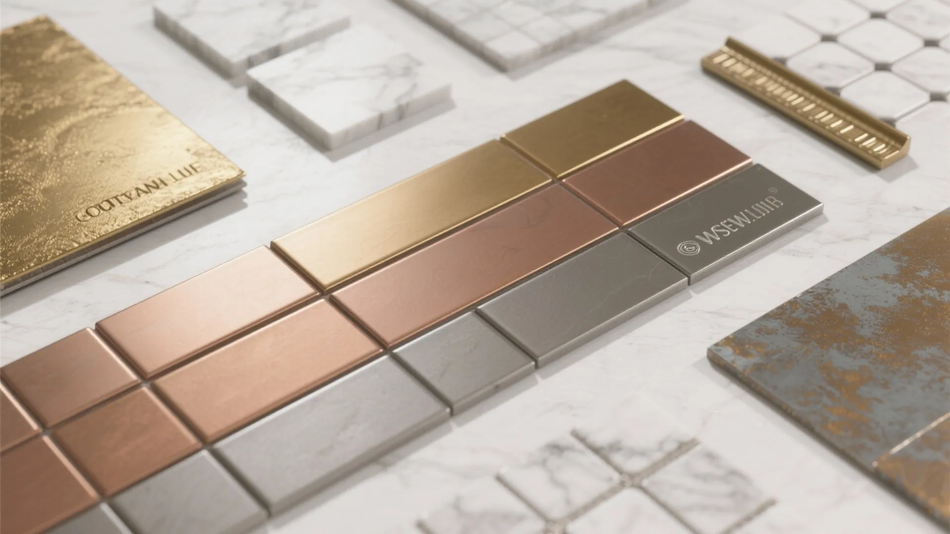 Metallic tile accents