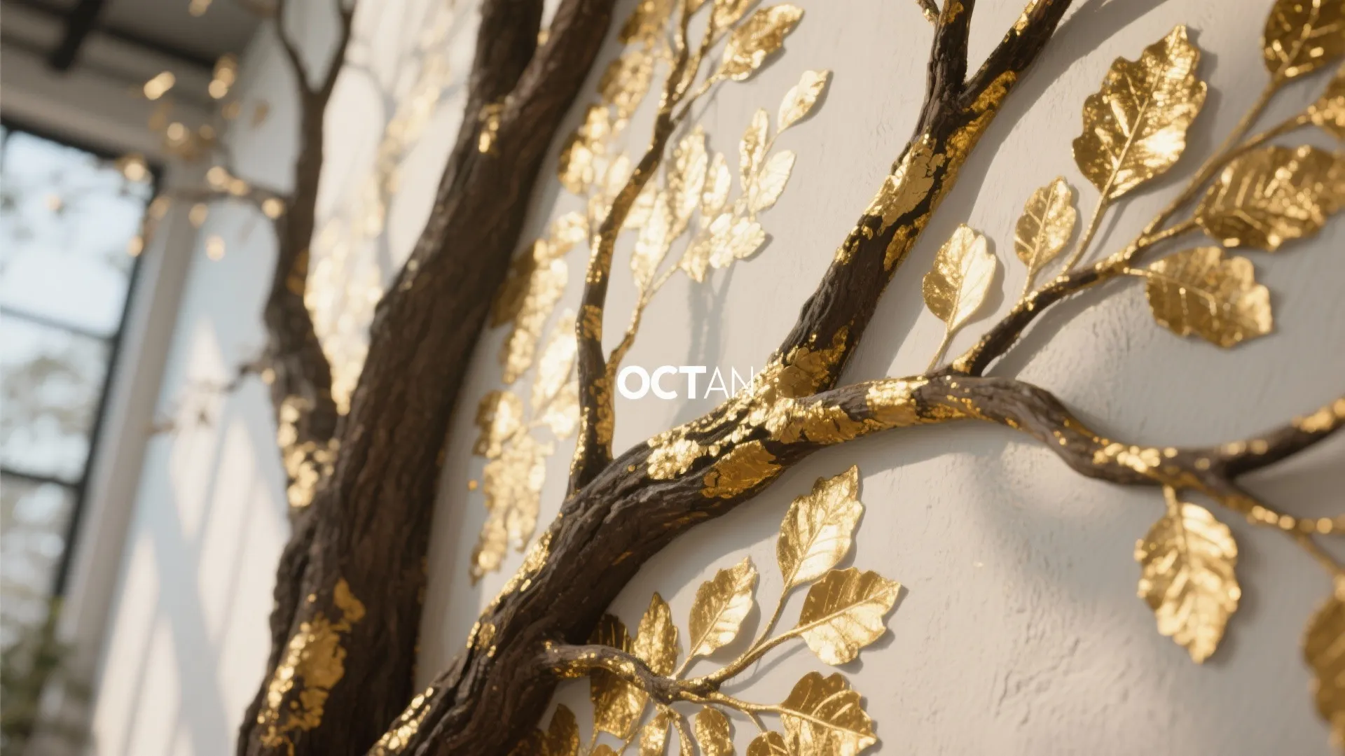 4. Metallic Tree Accents