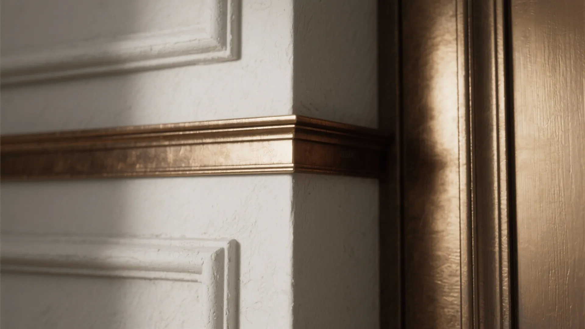 2. Use metallic trims instead of full walls