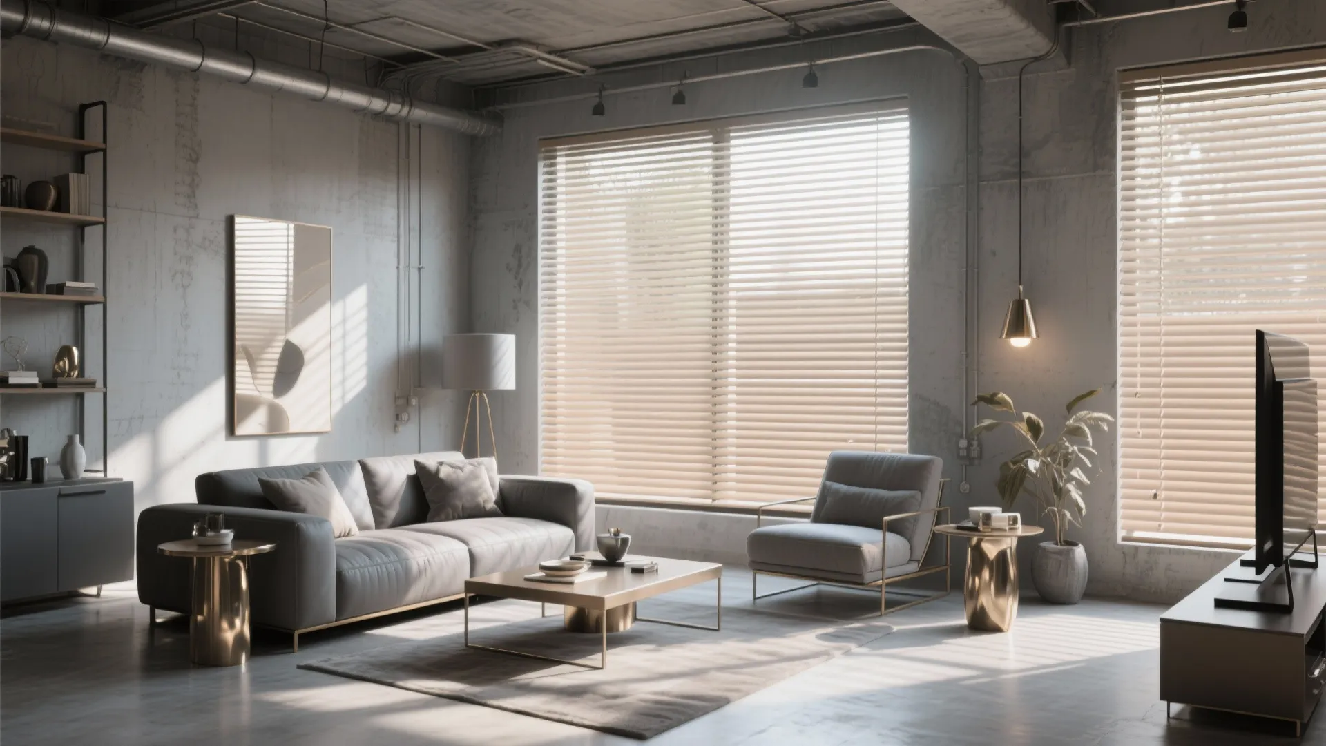 10. Metallic Finish Venetian Blinds