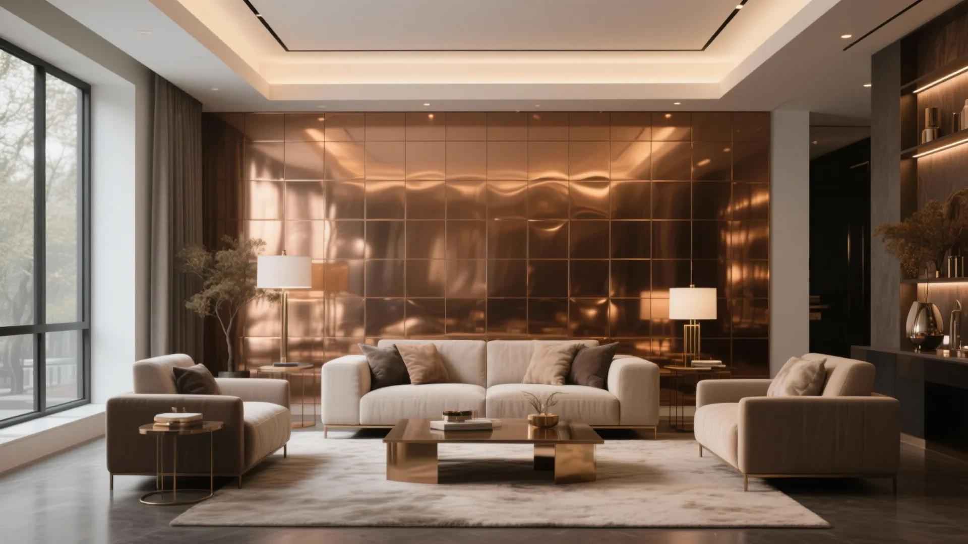 9. Metallic Finish Tiles