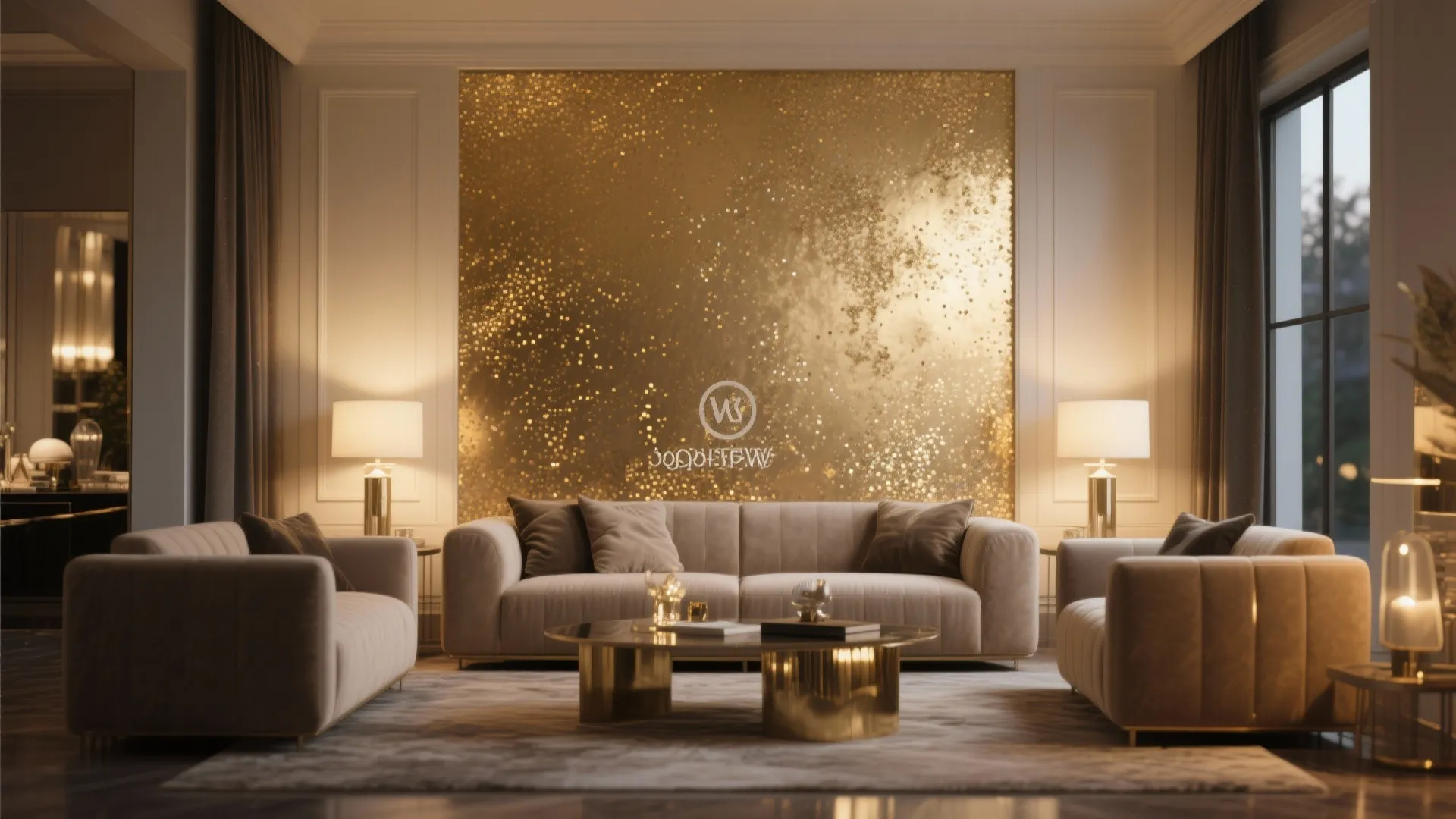 9. Wallpaper with Metallic Accents