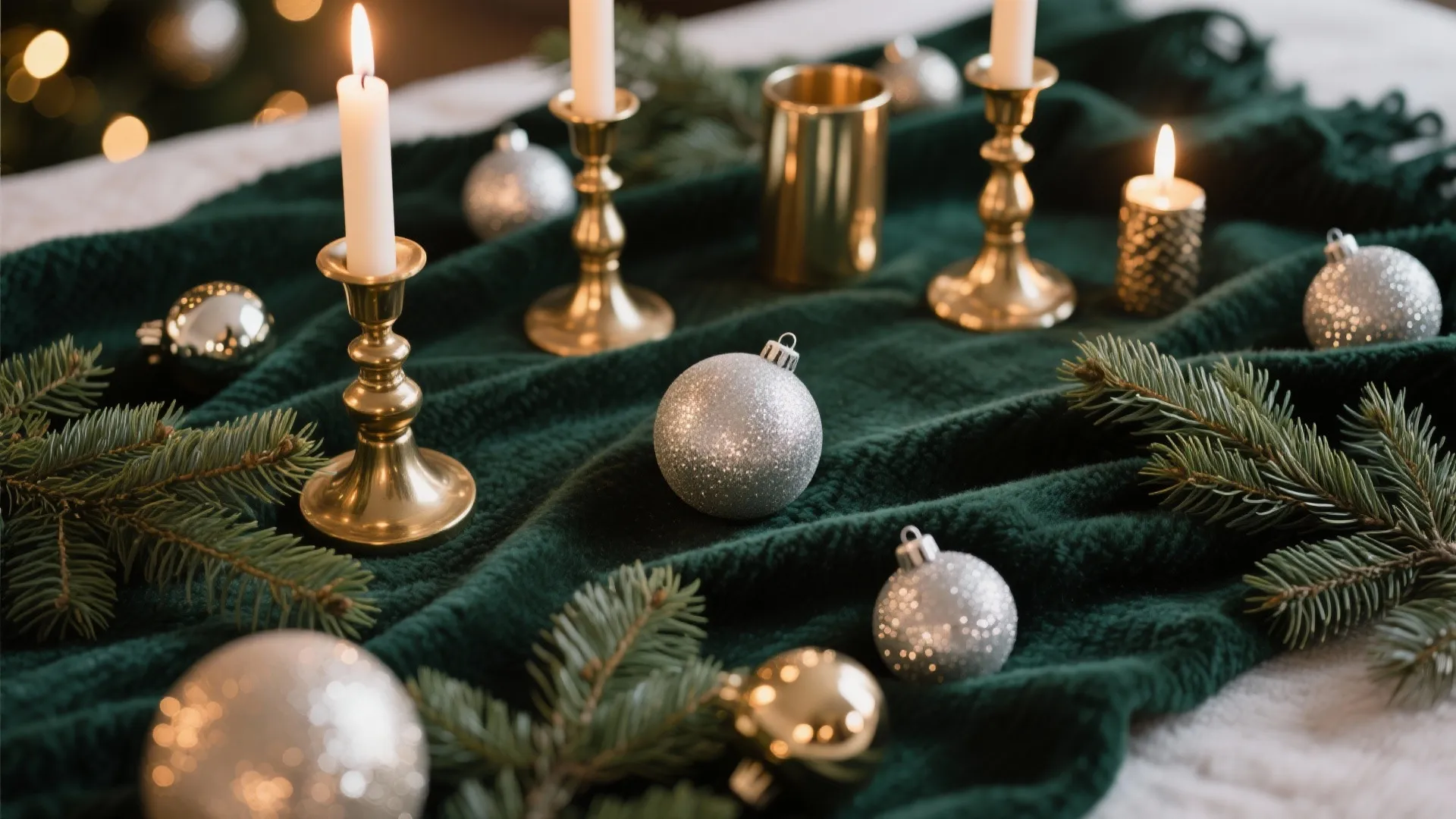 5. Metallic Accents and Candle Clusters