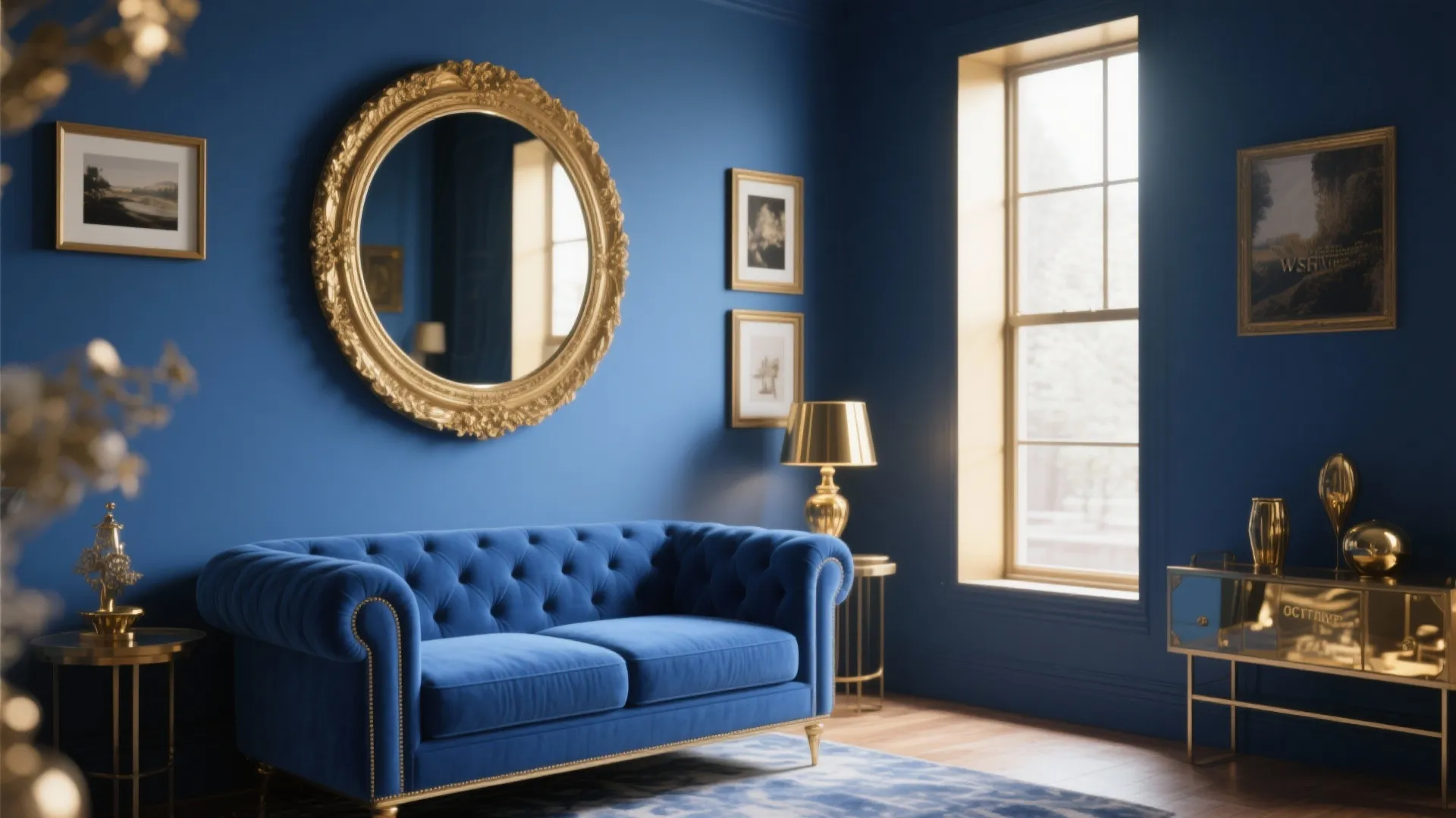 4. Accent with Metallics and Mirrors