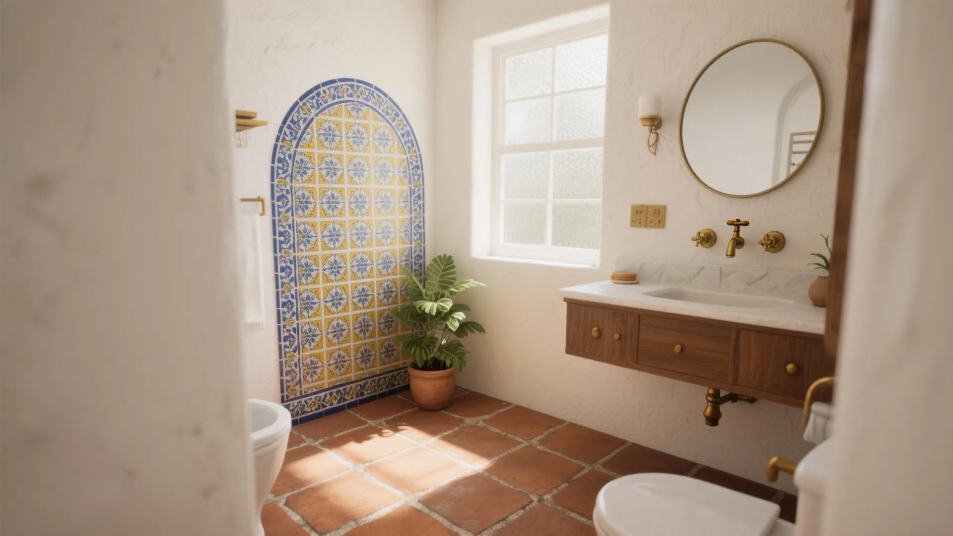 5 Mexican Tile Bathroom Ideas: Bright, patterned and practical Mexican tile bathroom ideas you can use in any small bath