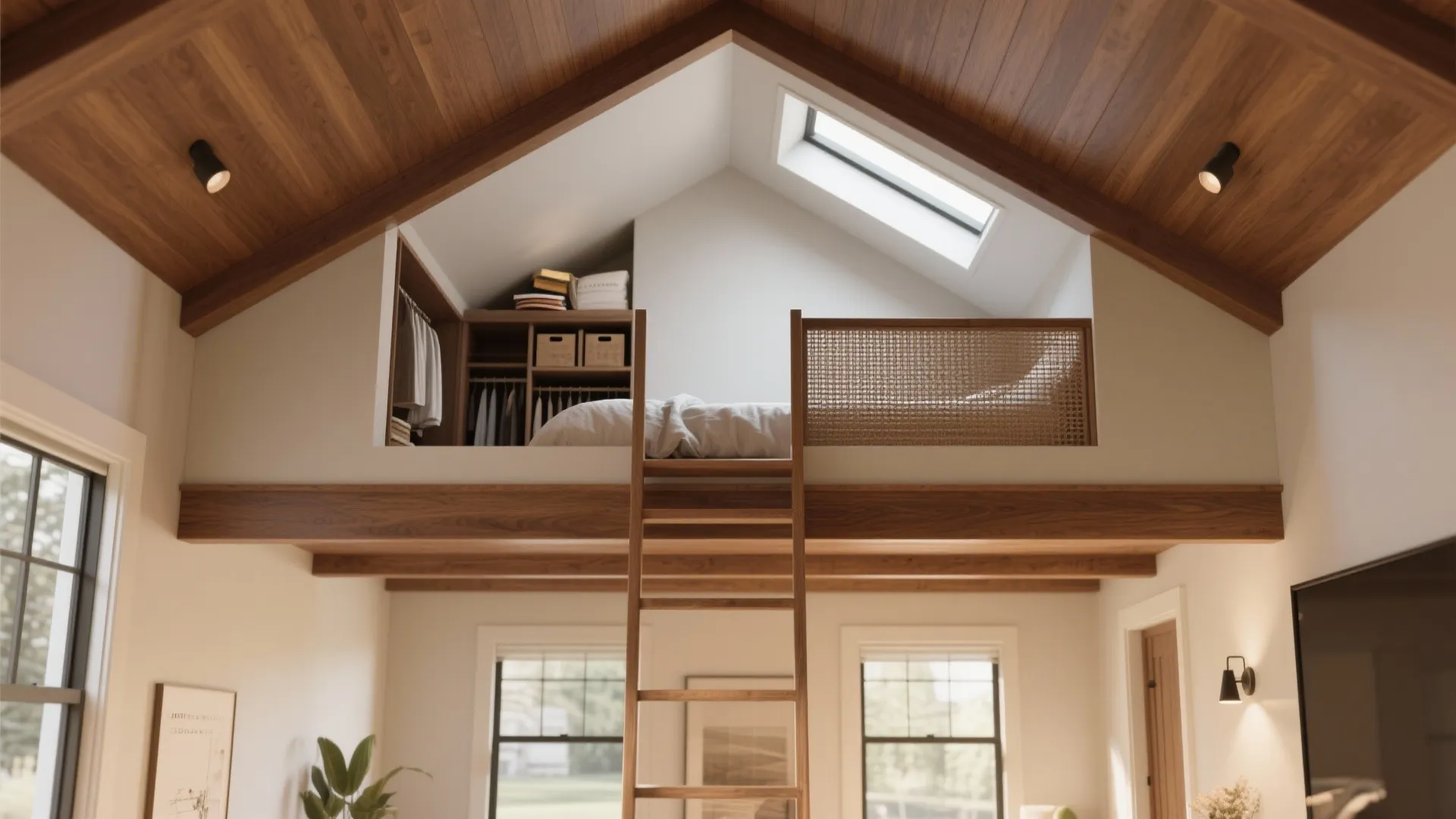 5. Vaulted Ceiling and Mezzanine Storage