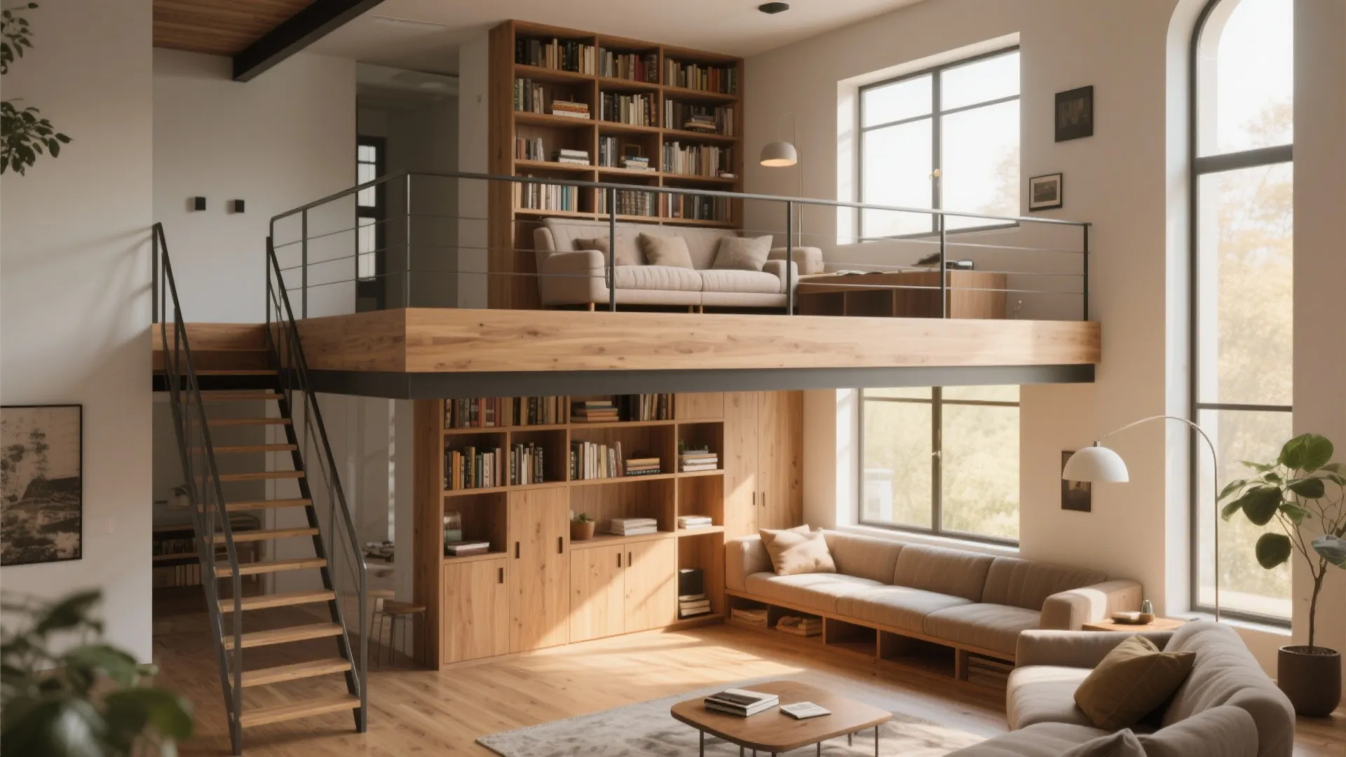 3. Add a mezzanine, loft nook, or vertical reading corner