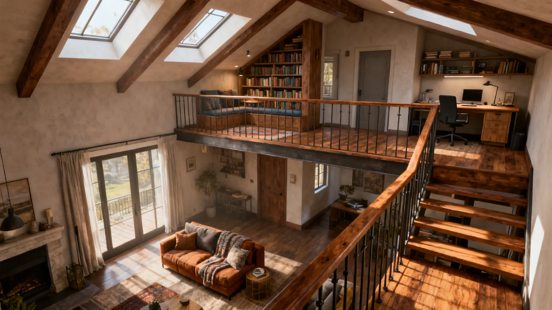 4. Mezzanine and Gallery Railings for Extra Function