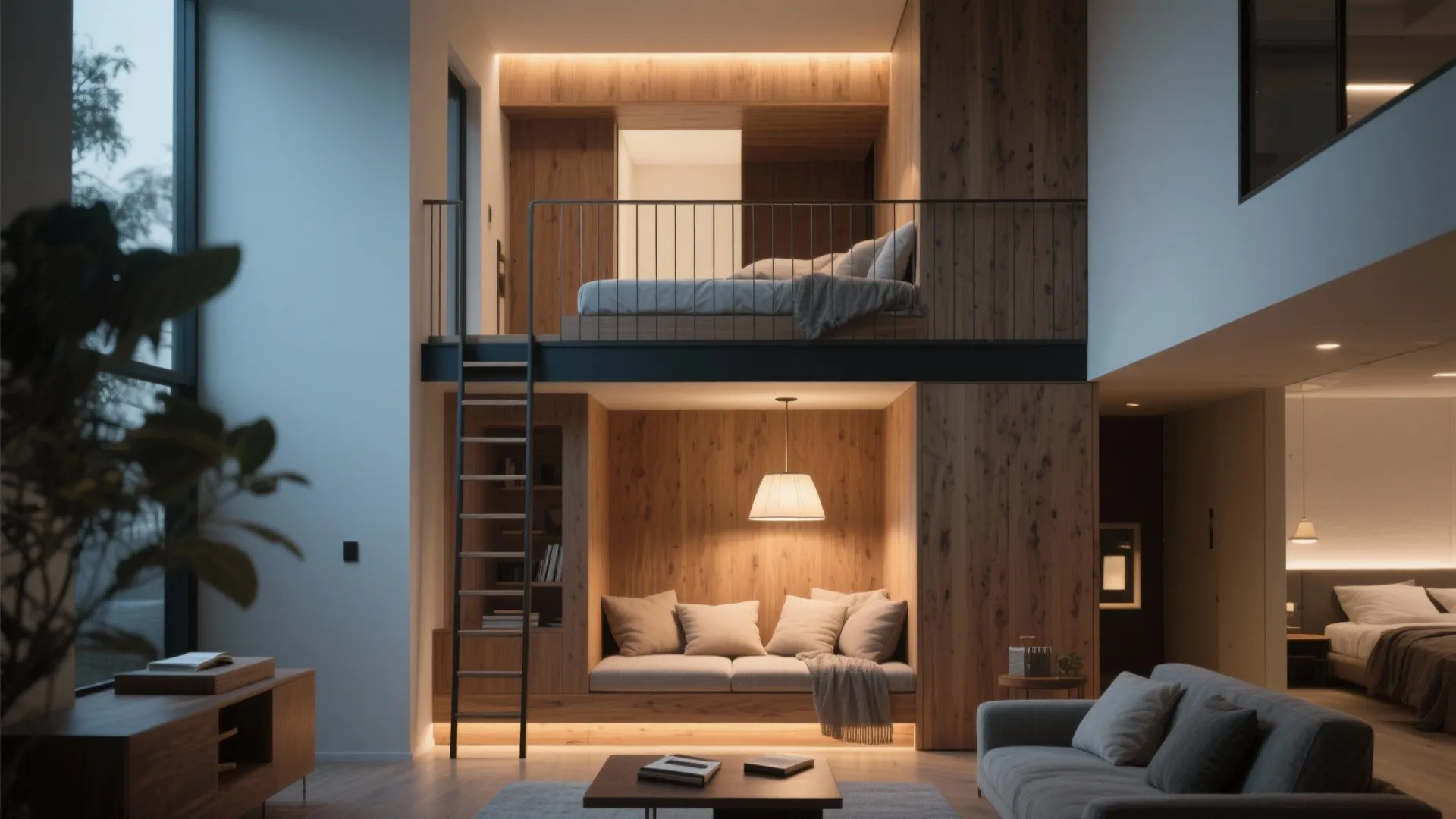 3. Mezzanine or Loft Nook for Added Function