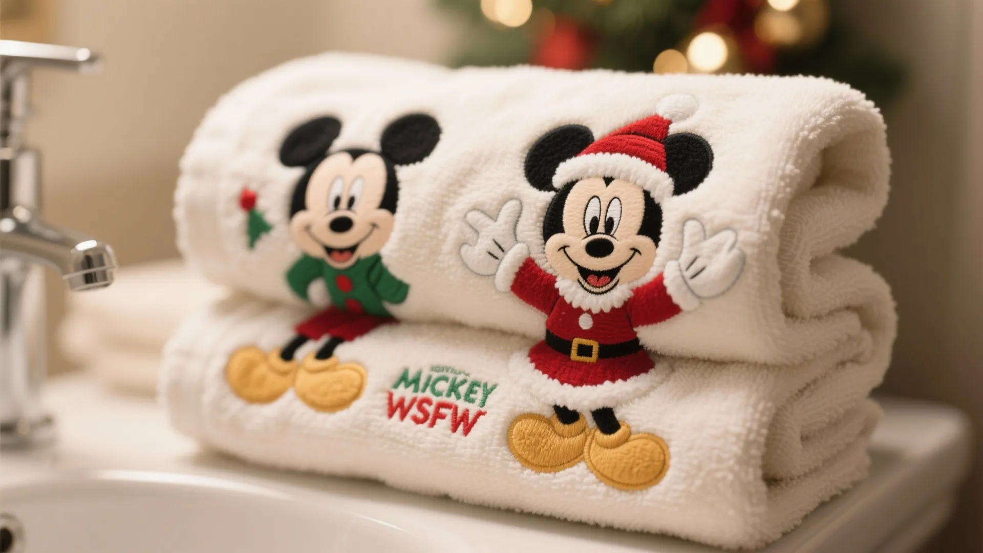 Tip 1: Mickey & Minnie Holiday Towels