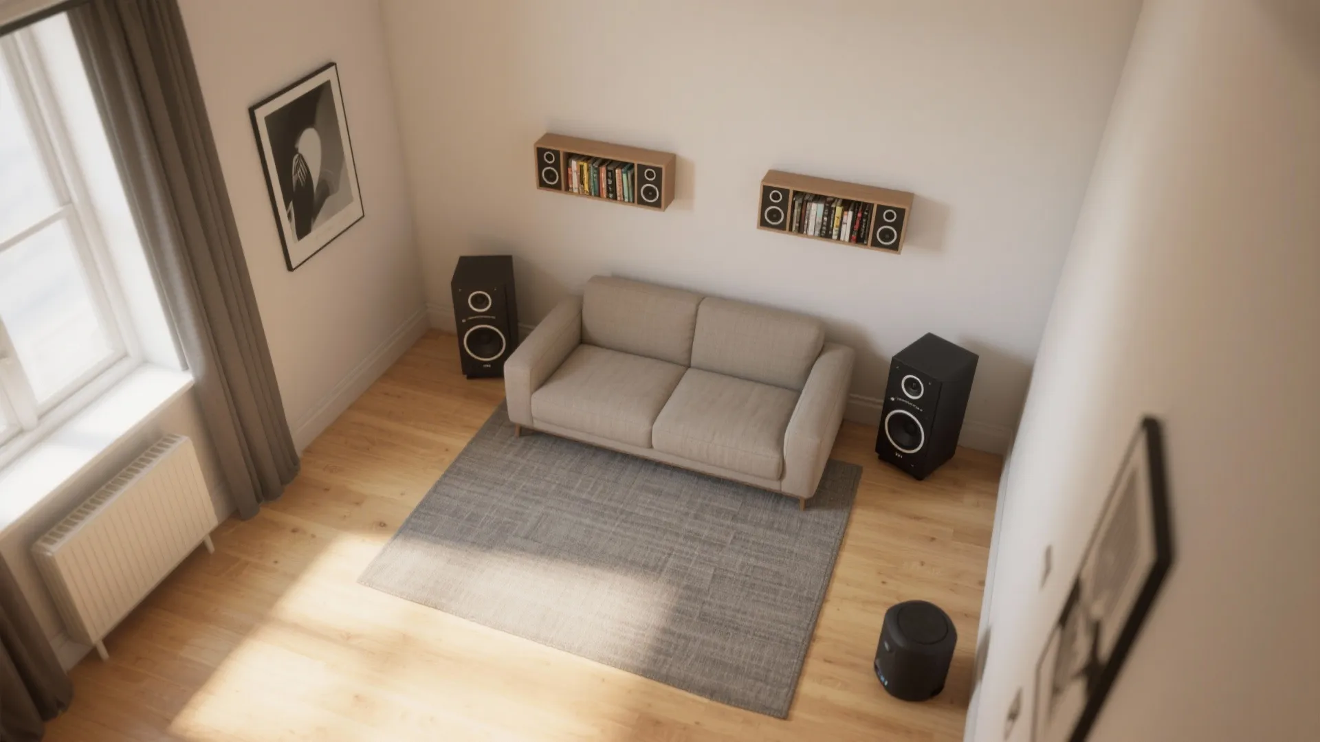 Micro 2.1: Bookshelves + Compact Subwoofer
