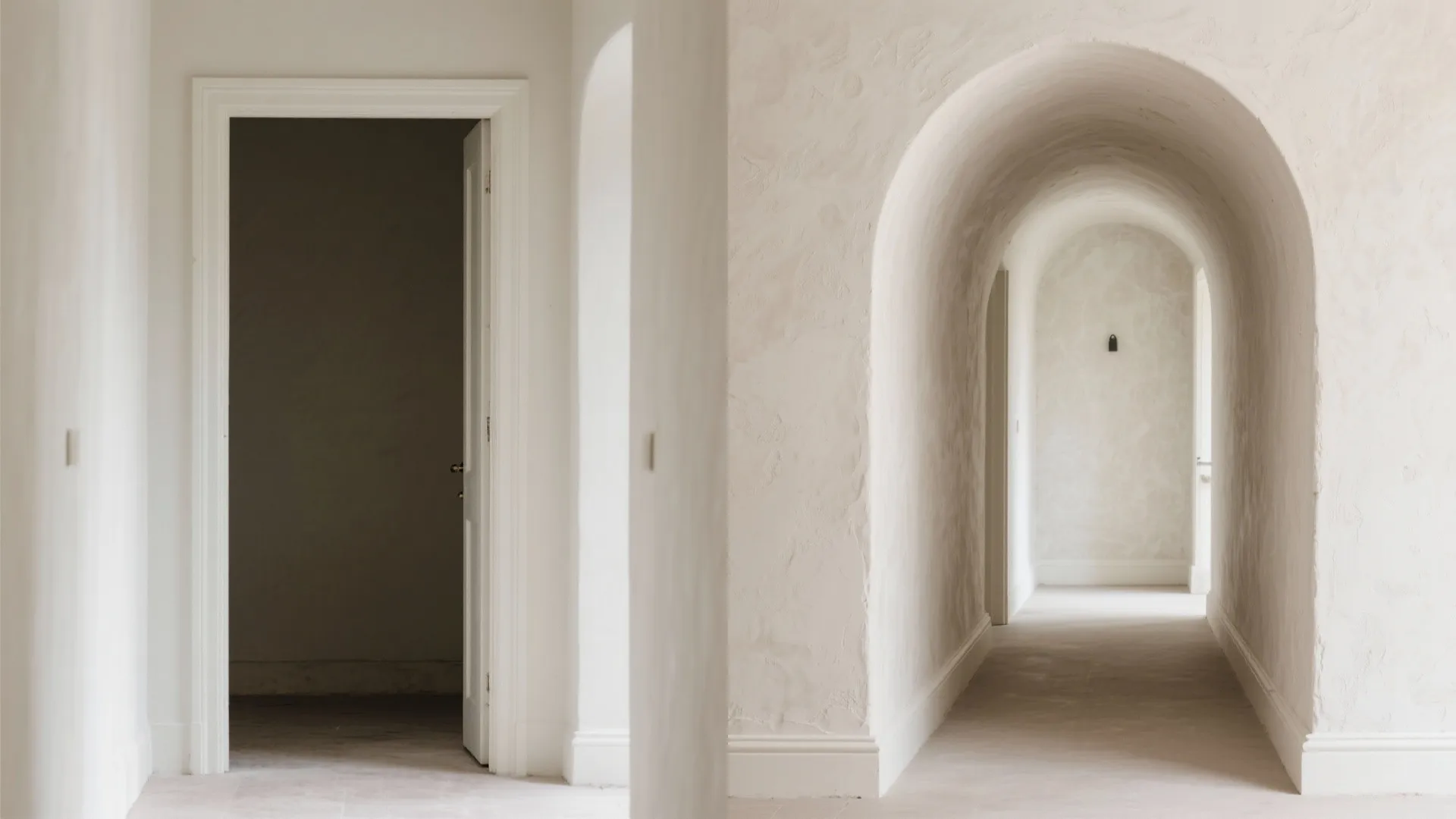 Plaster Micro-Arch for Narrow Halls