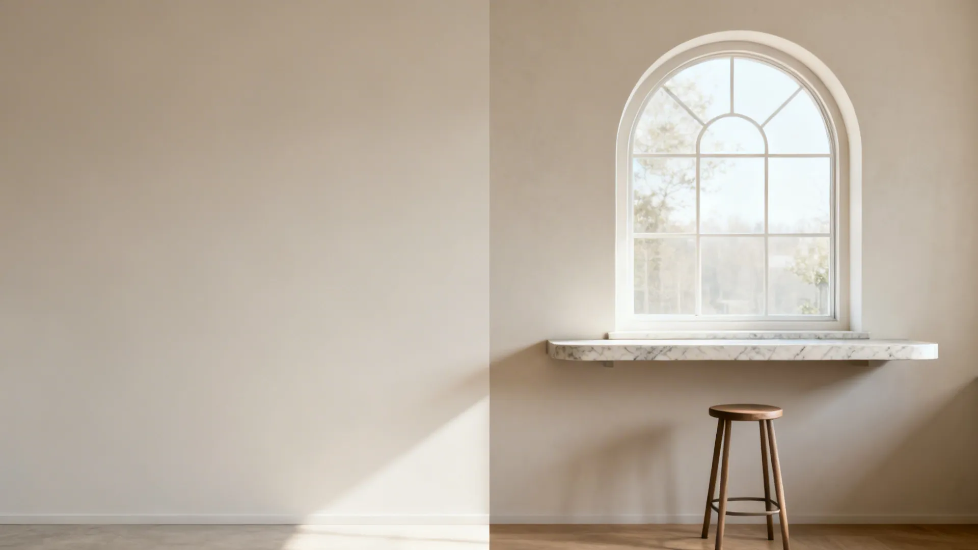 Micro-Arch Breakfast Window with Marble Sill