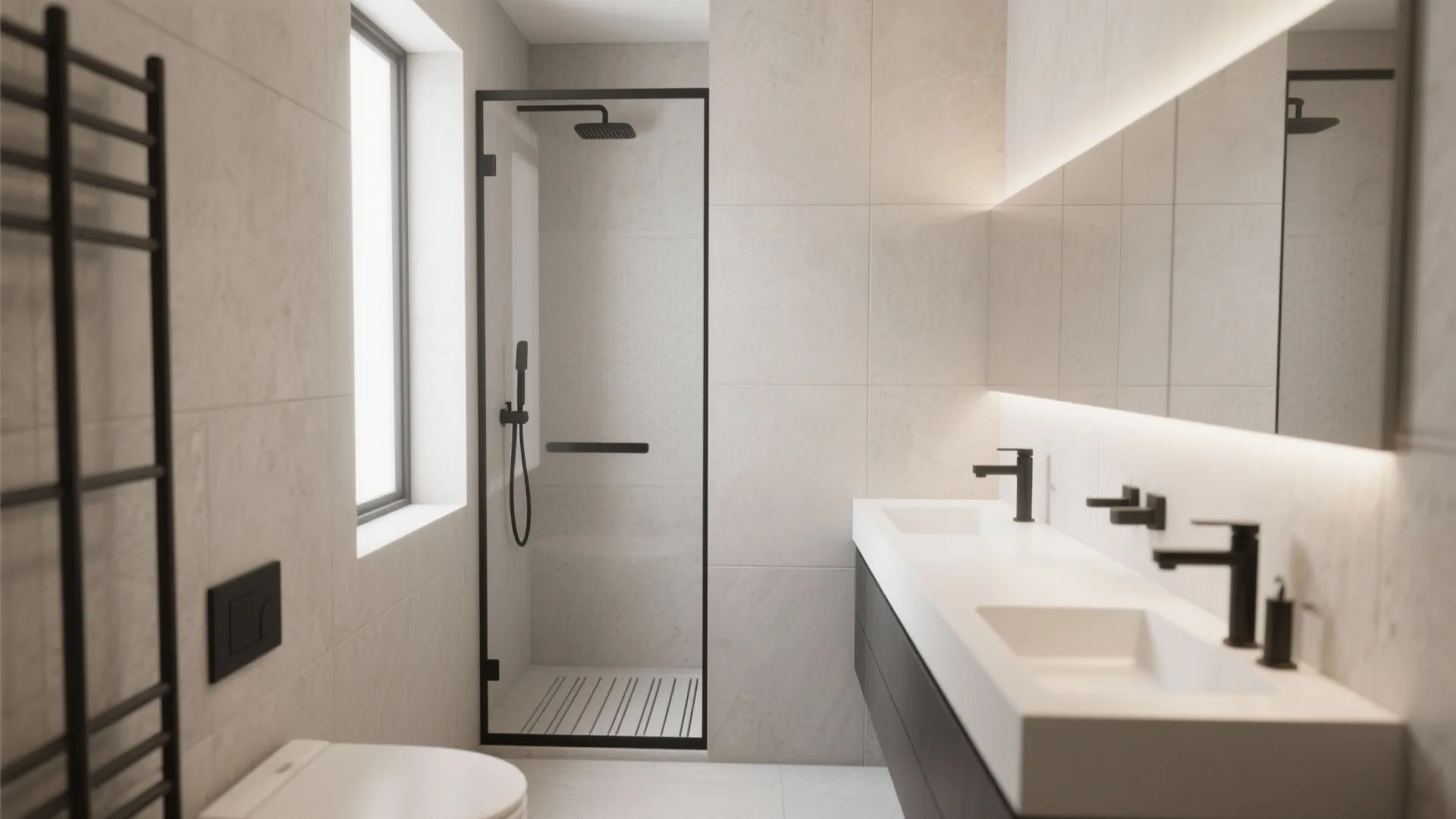 Water-Ready Porcelain Or Microcement Walls