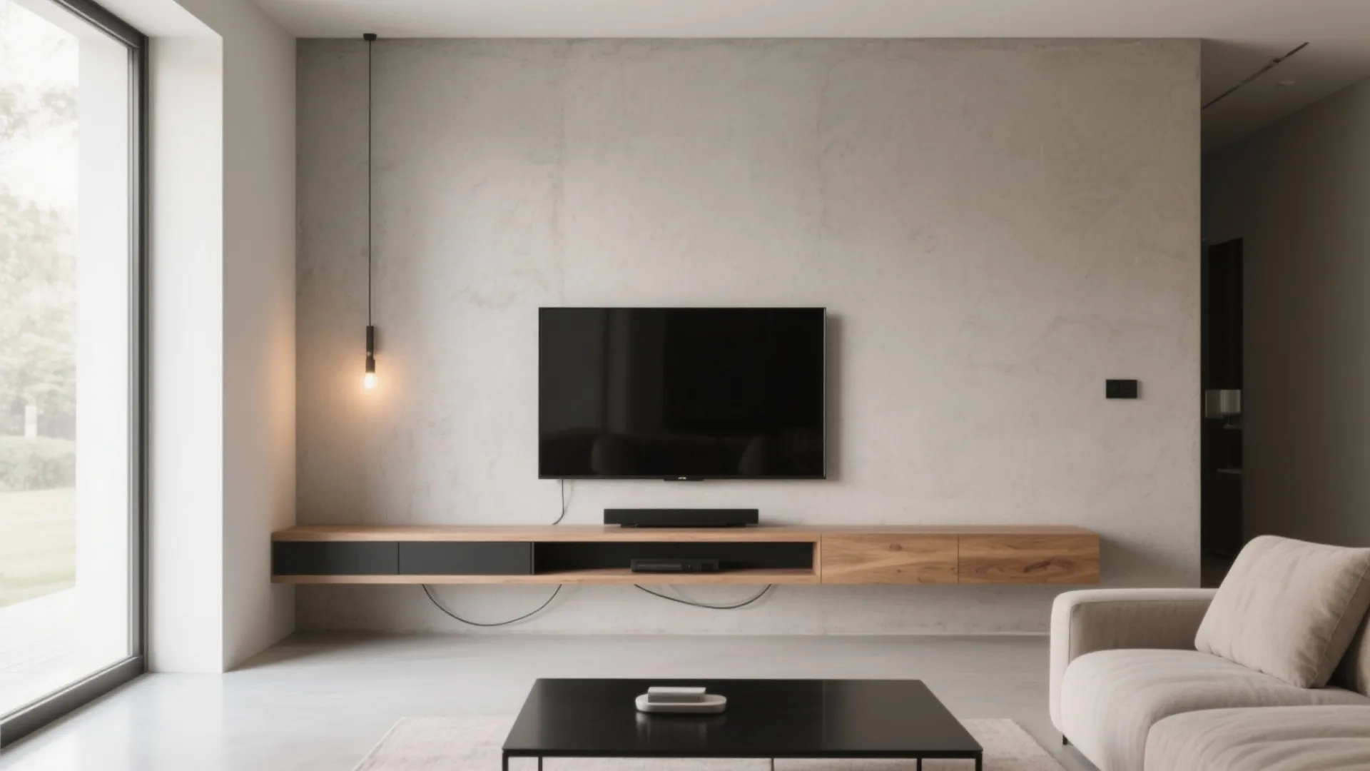 Minimal cement finish with soft sheen