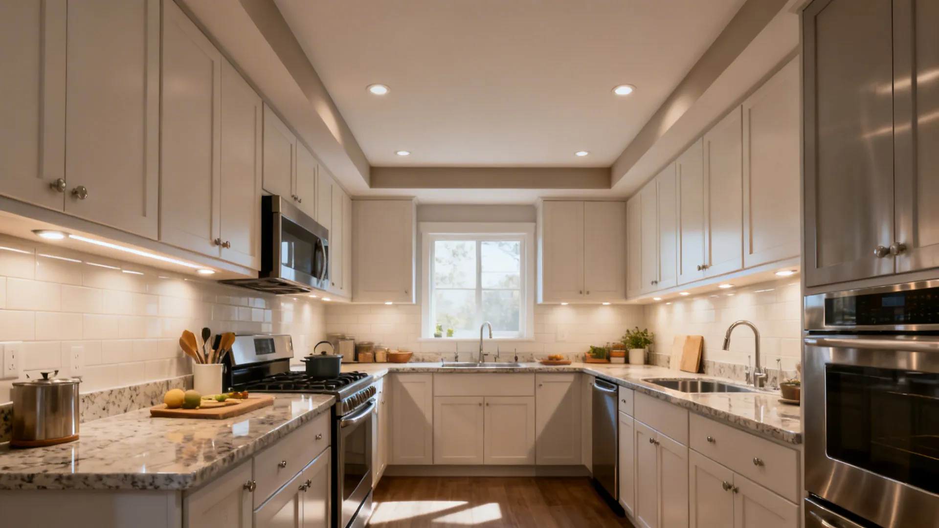 2) Micro Coffers with Recessed Downlights for Task Precision