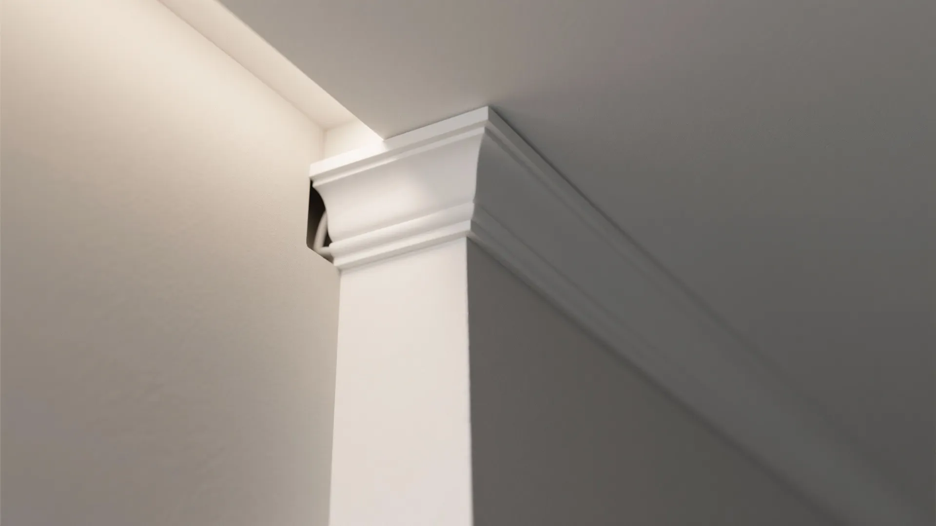 Micro Cornice with Hidden Cable Chase