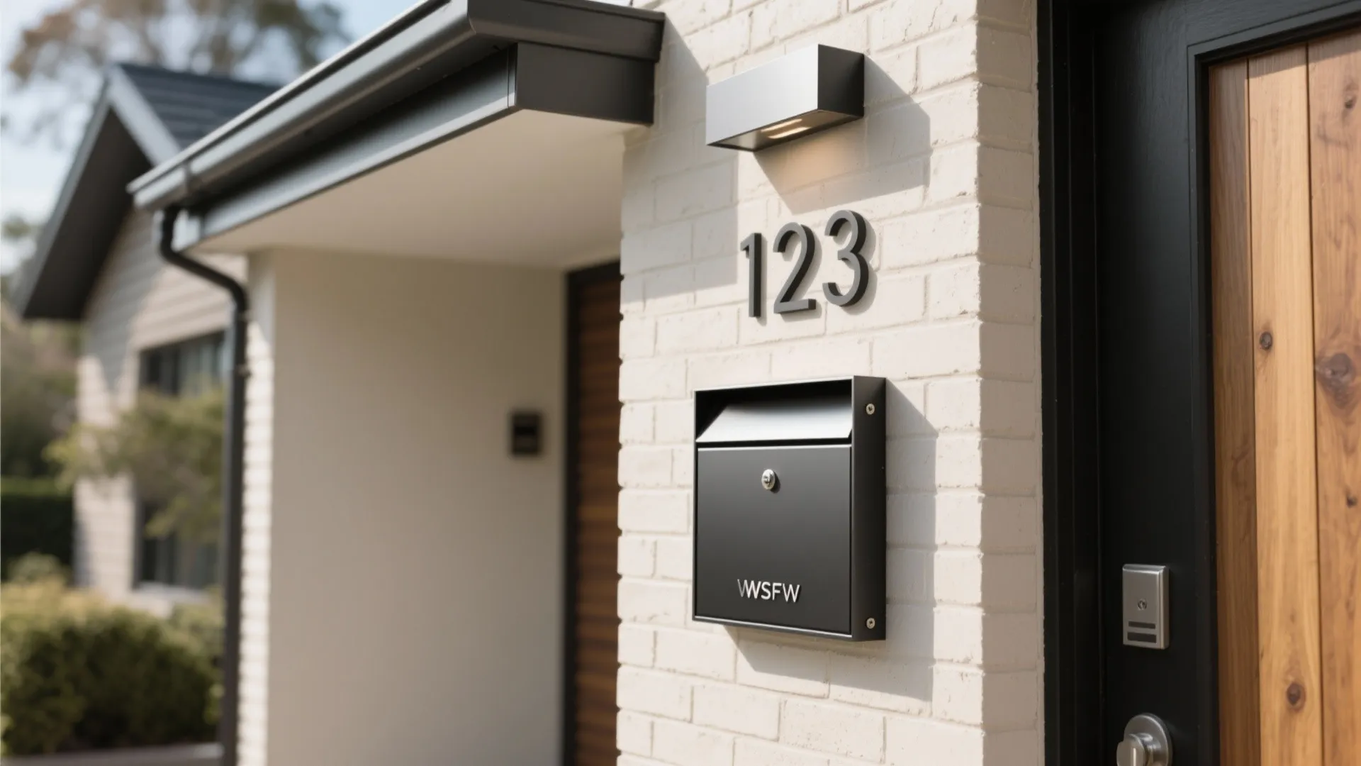 5) Micro-Details: Niches, Numbers, and Slim Awnings