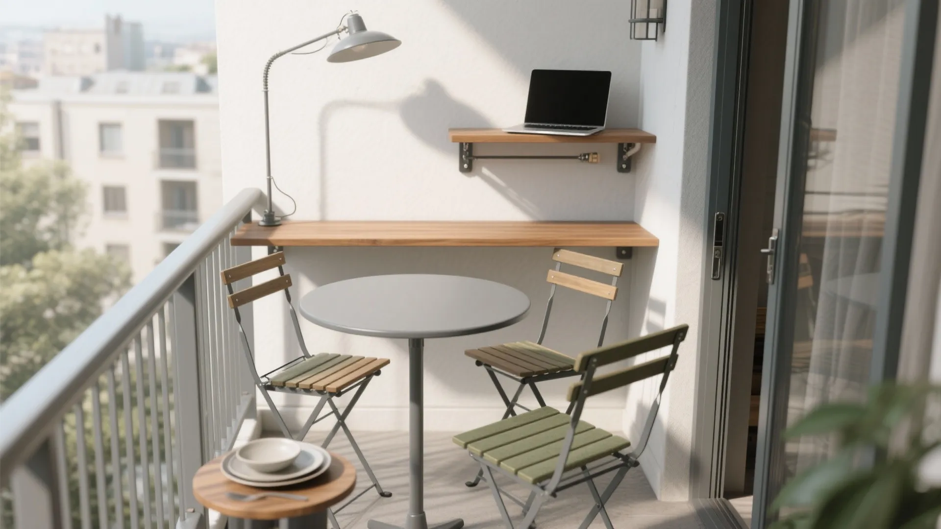 Micro-Dining or Work Nook With Slim Profiles