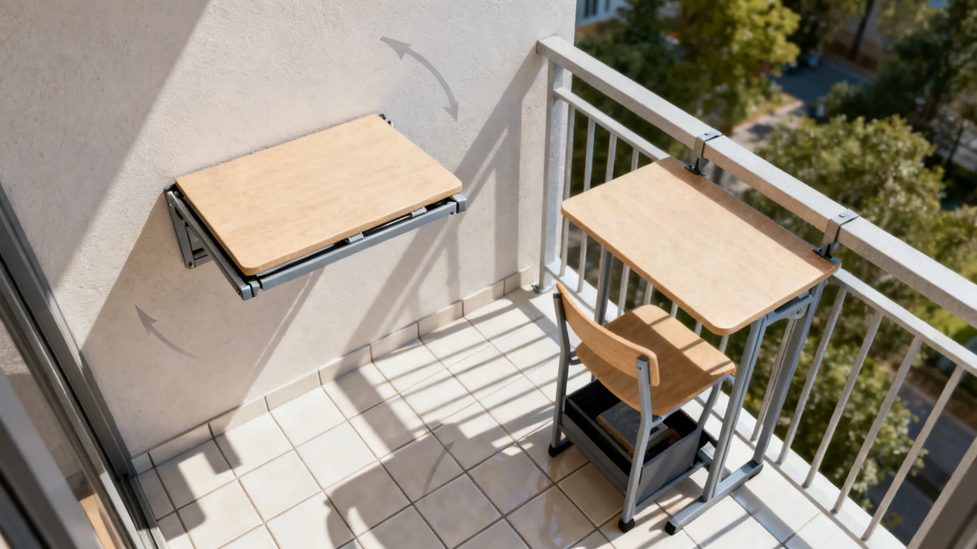 Fold-Flat Dining for Micro Balconies