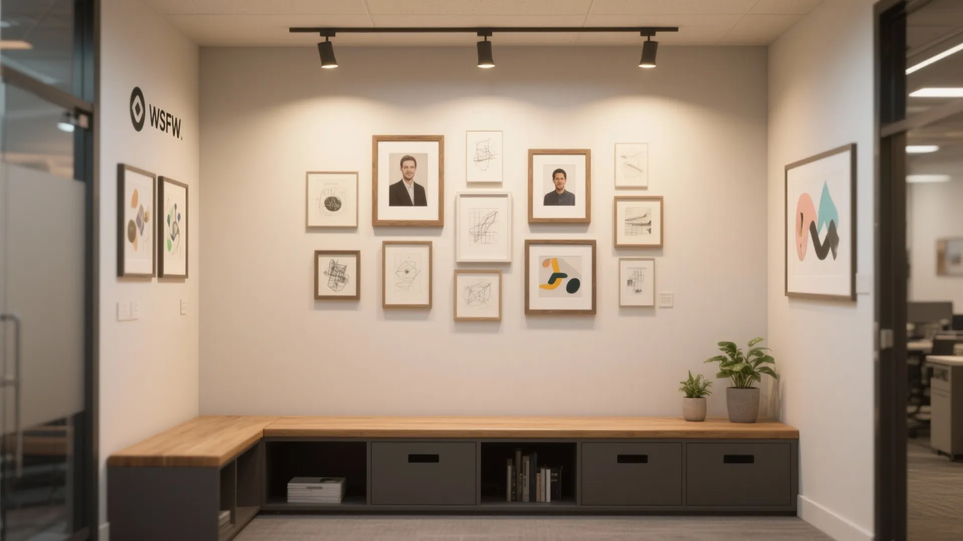 2. A micro-gallery wall for team identity