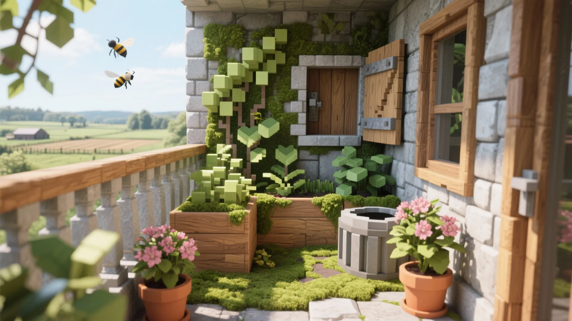 Leafy Micro-Garden Balcony