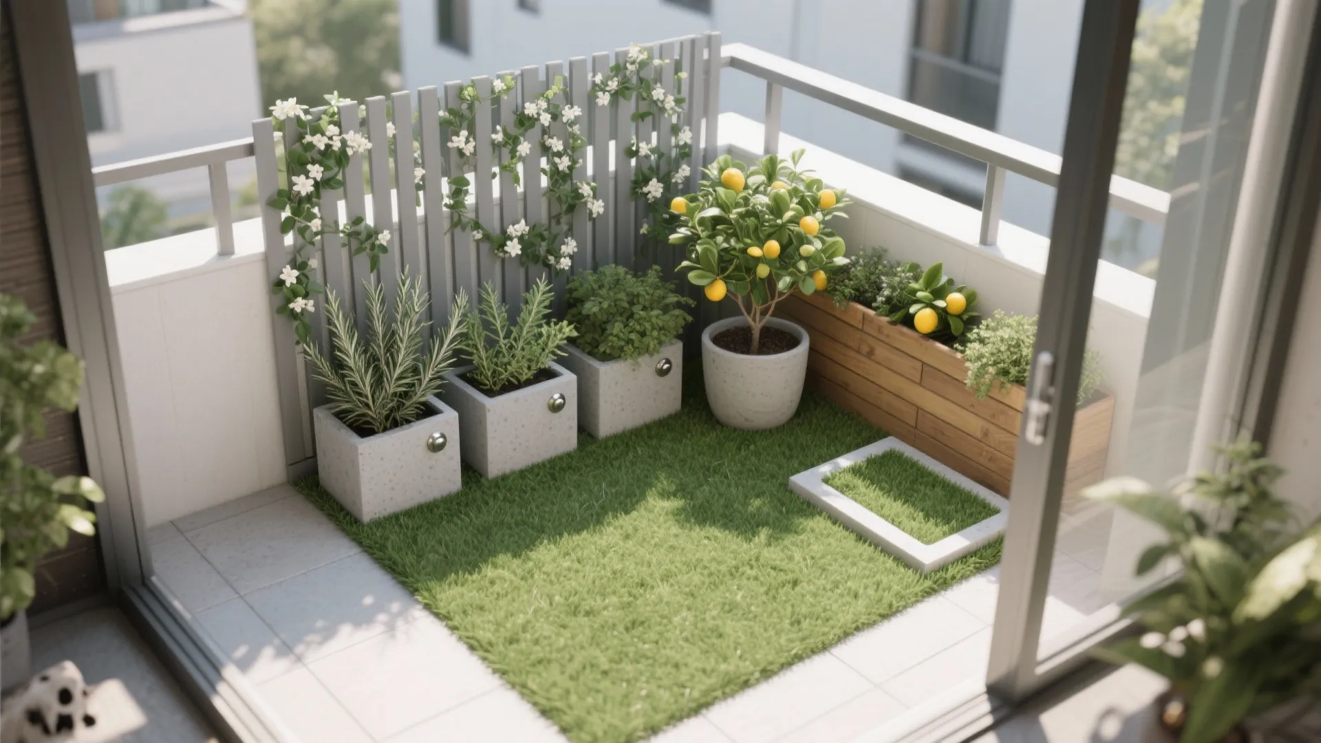 Micro-garden zones: herbs, privacy, and pet comfort