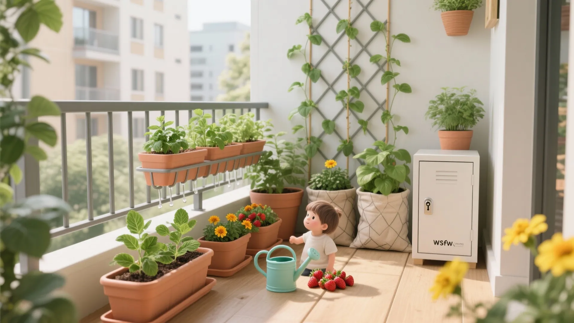 Nature corner and micro‑garden for sensory play