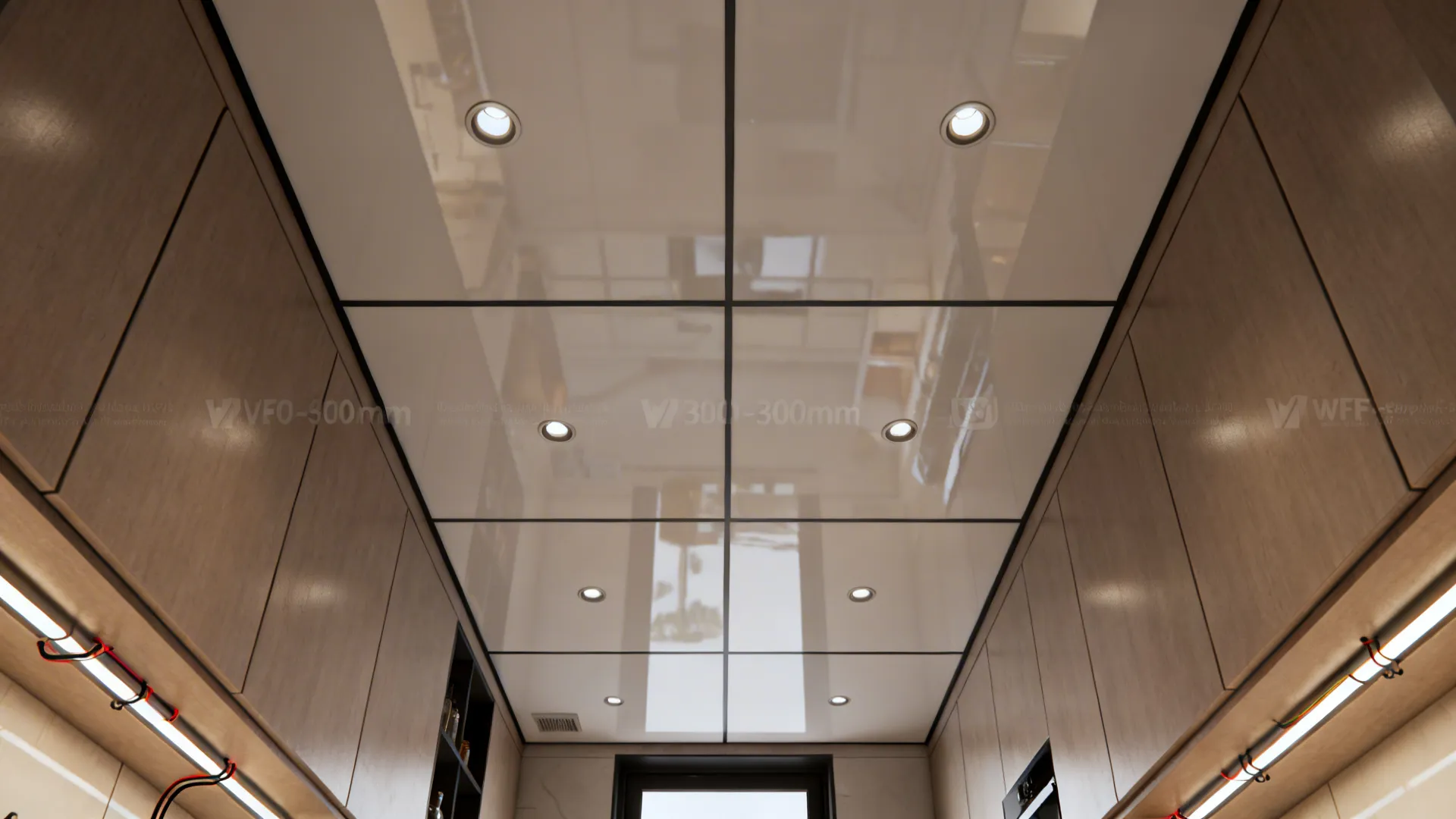 Micro-Grid Ceiling with Spot-Plus-Strip Layers