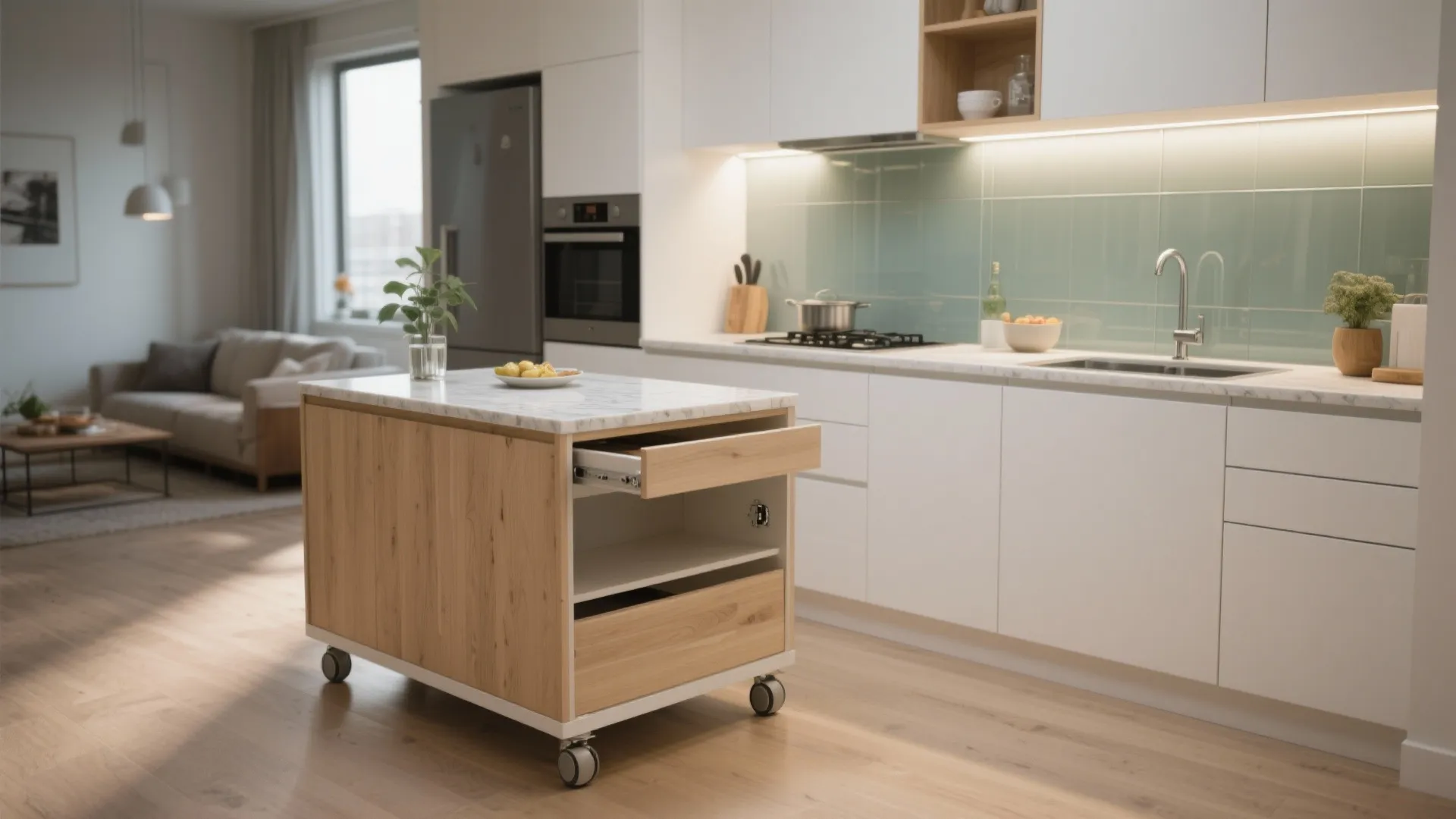 Micro-Island or Breakfast Ledge: Flexible Function in Tight Spaces