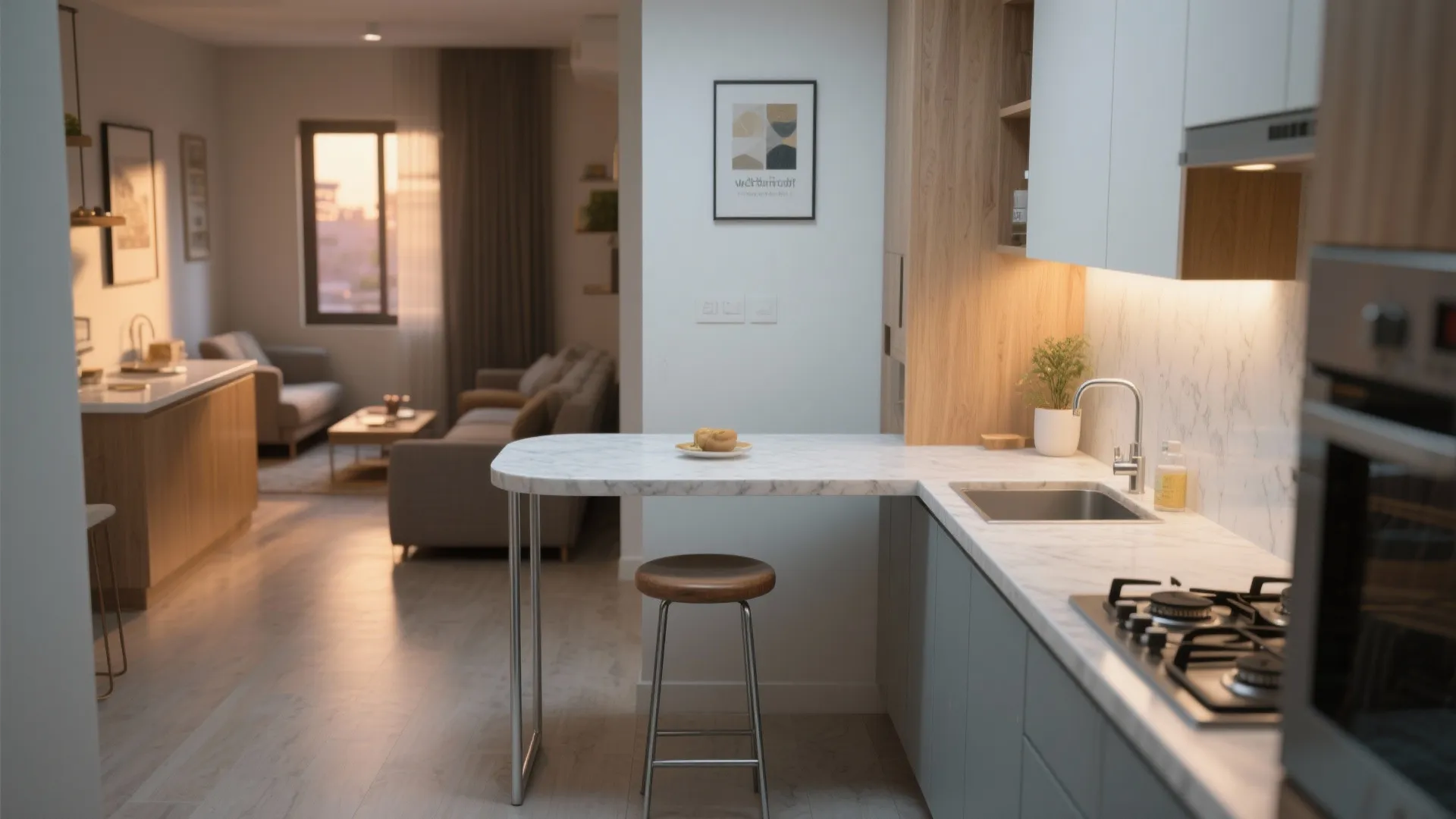 Breakfast ledge and micro-island: add function without crowding