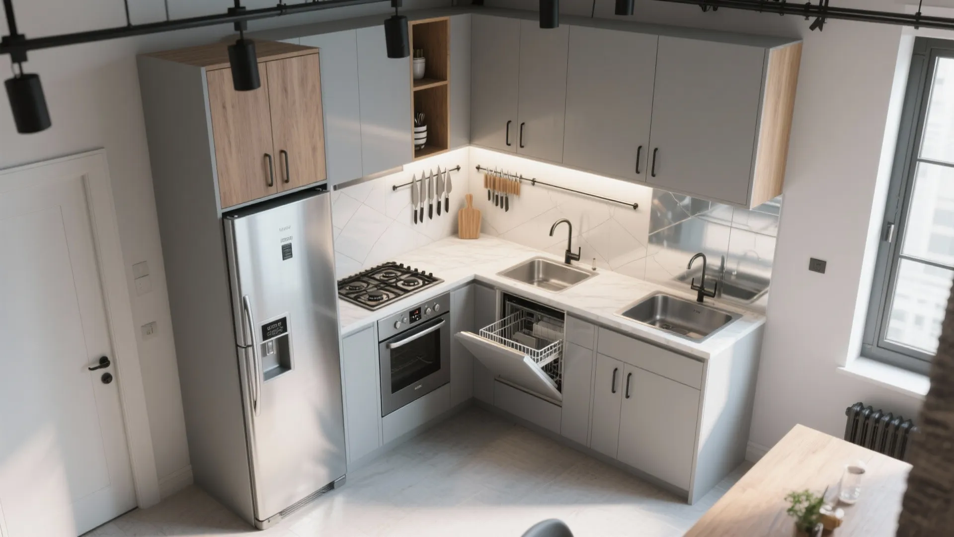 Micro-kitchen mastery for lofts