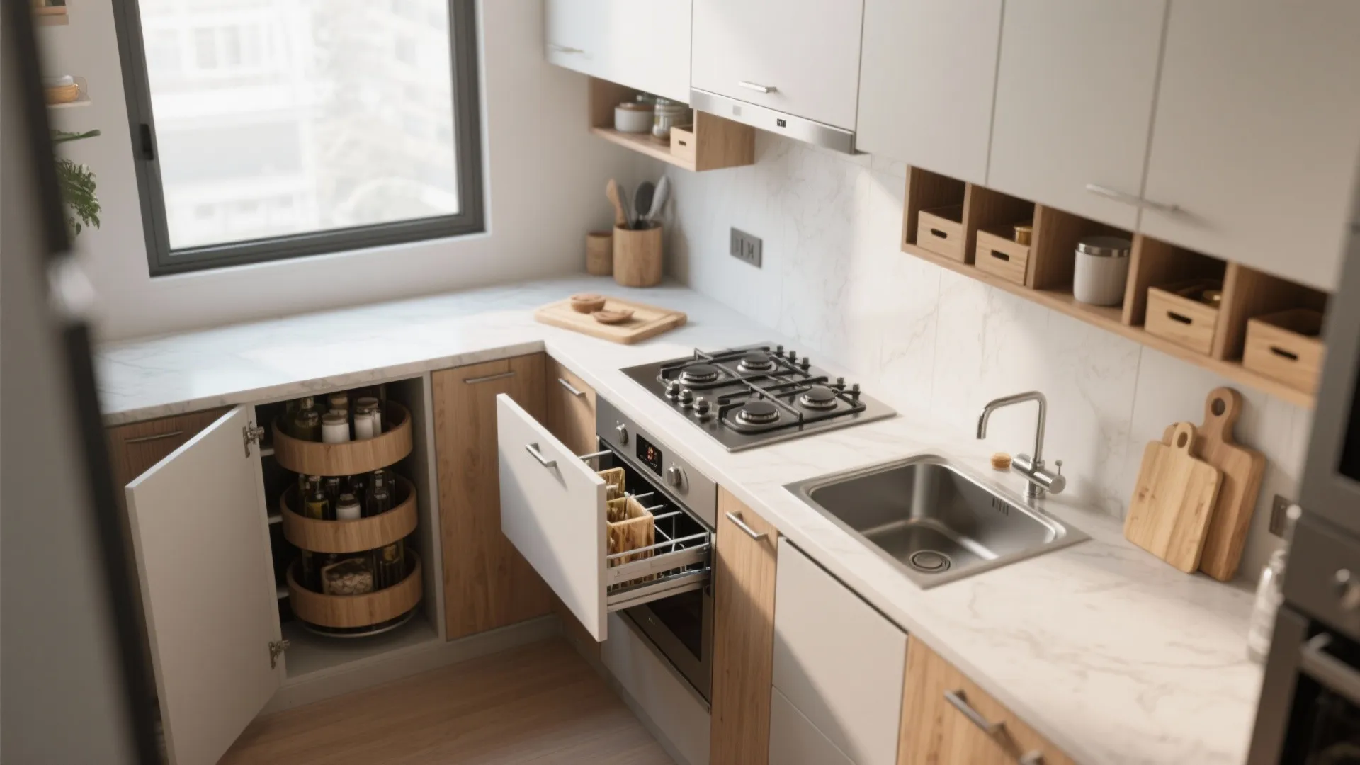 4. Smart kitchen corners and circulation