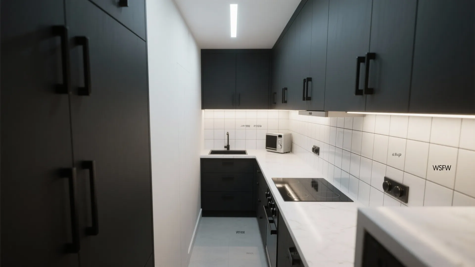 5. Use Black Knobs as a Minimal Accent in Small Kitchens