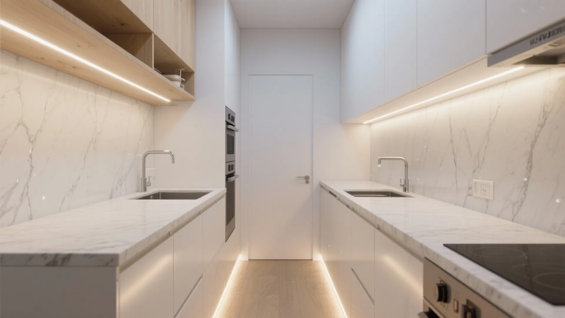 Under-Cabinet and Toe-Kick Lighting in Micro Kitchens