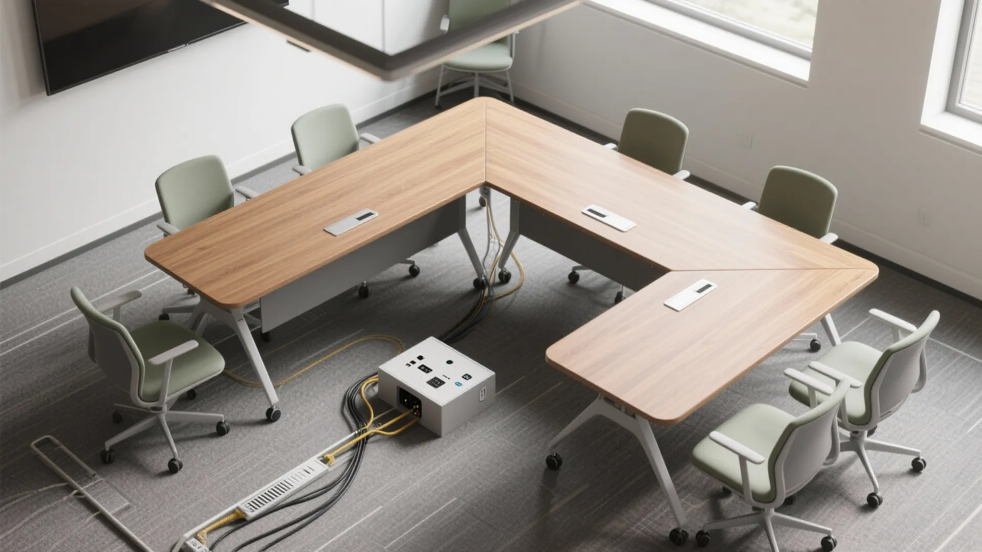 Idea 2: Flexible Micro-Layouts With Narrow Tables and Nesting Chairs