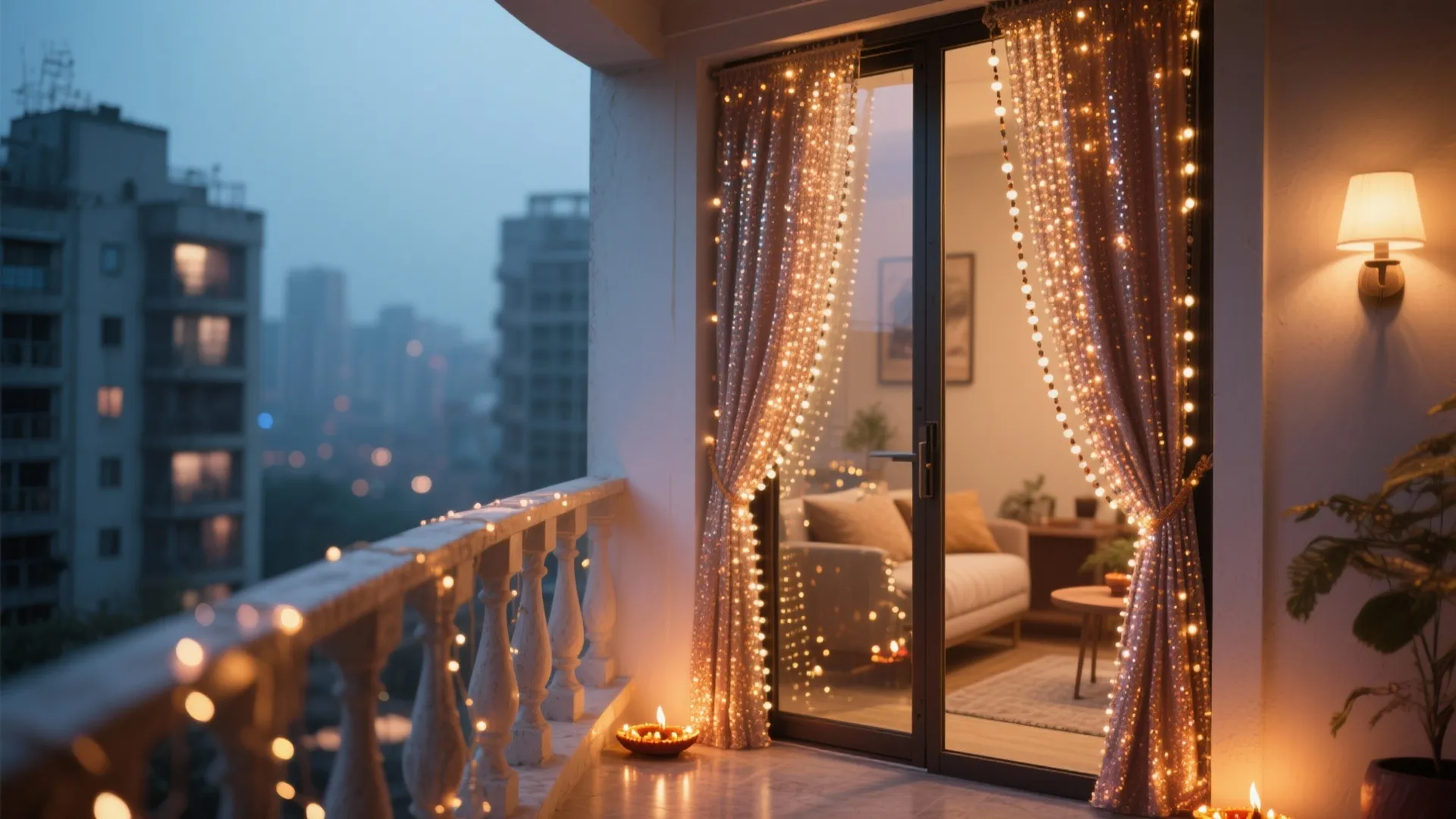 Curtain of Micro LED Beads