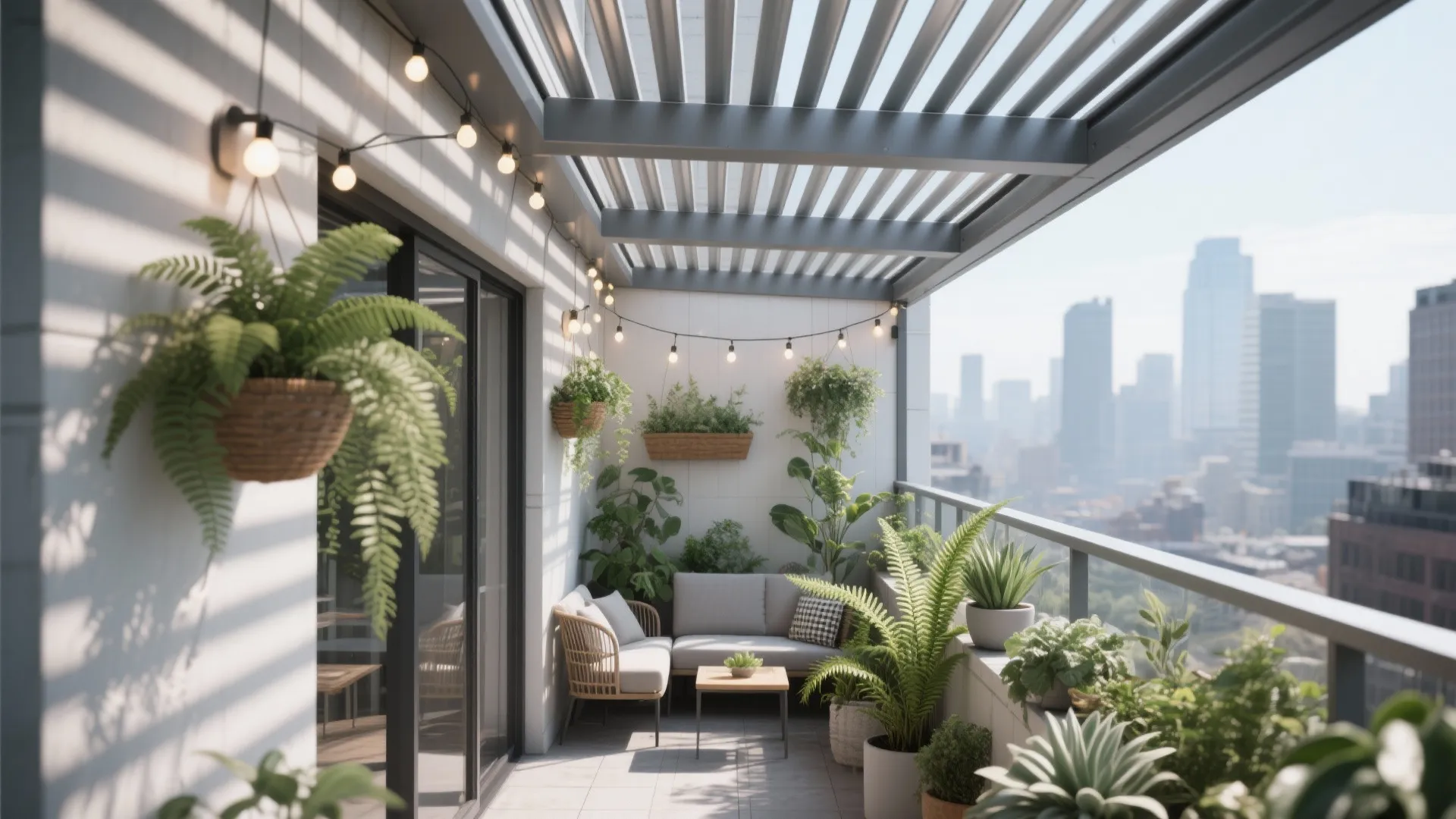 Adjustable Pergola Louvers for Micro-Balconies