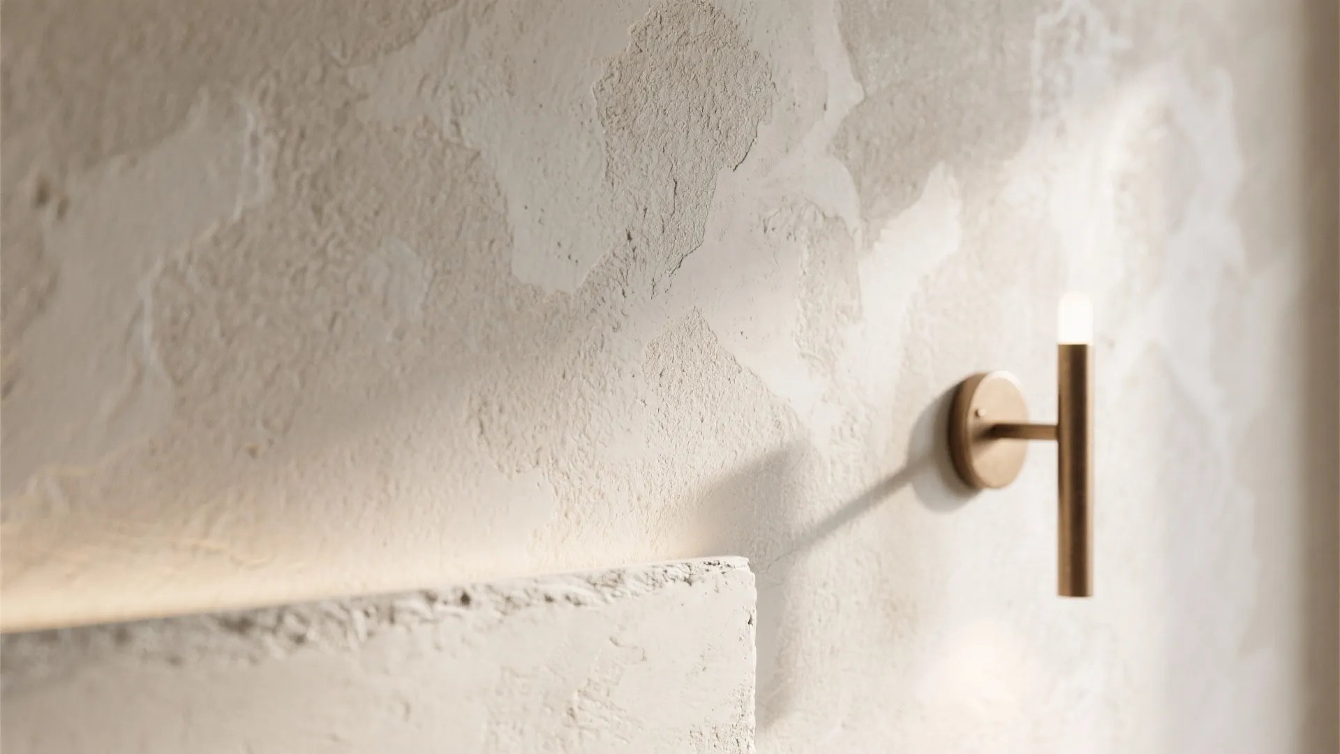 Textured Plaster or Microcement Feature Wall
