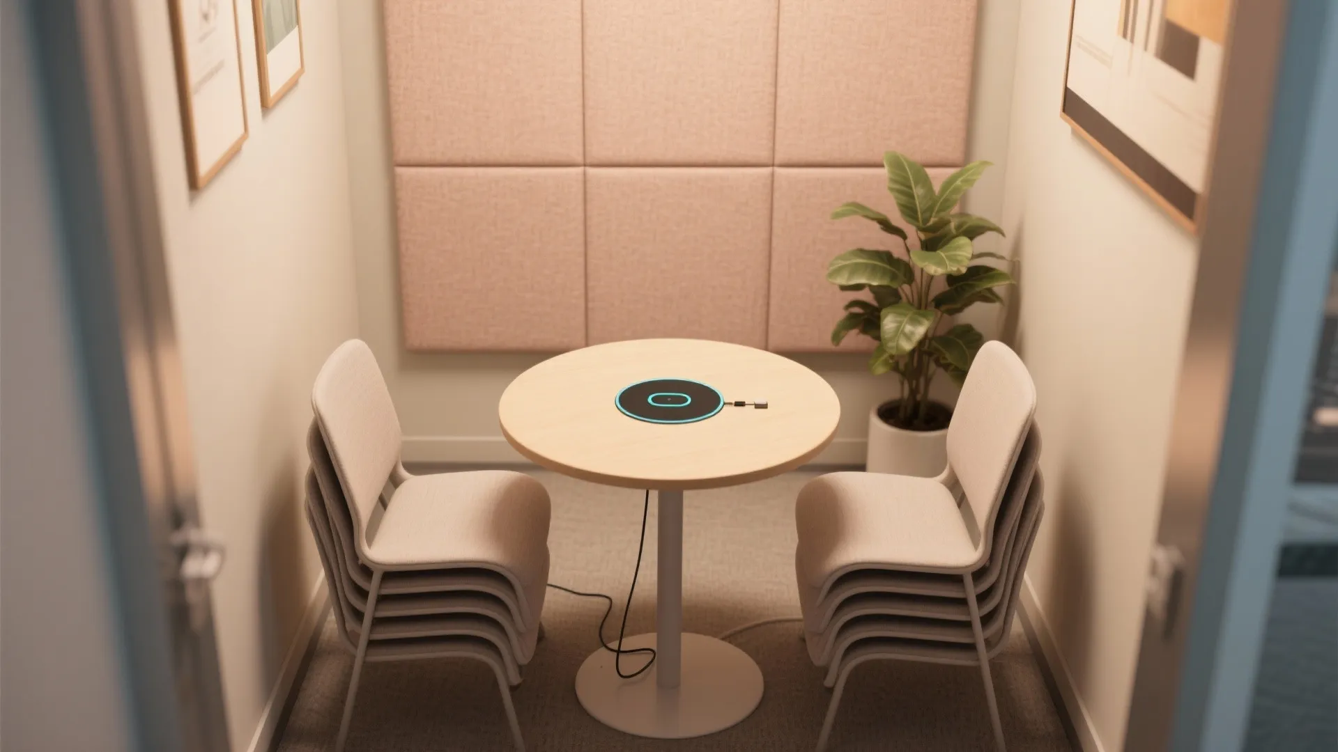 5. Design a micro-meeting nook and flexible tech setup