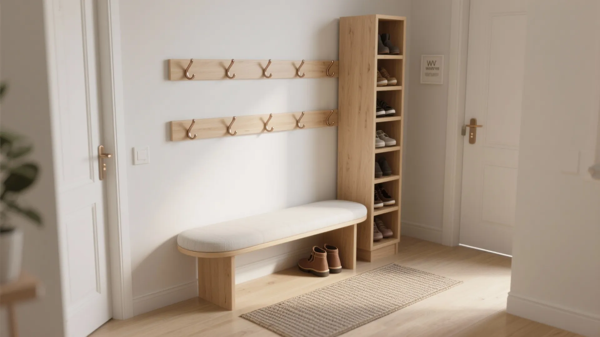 3) A Micro Mudroom Where You Least Expect It