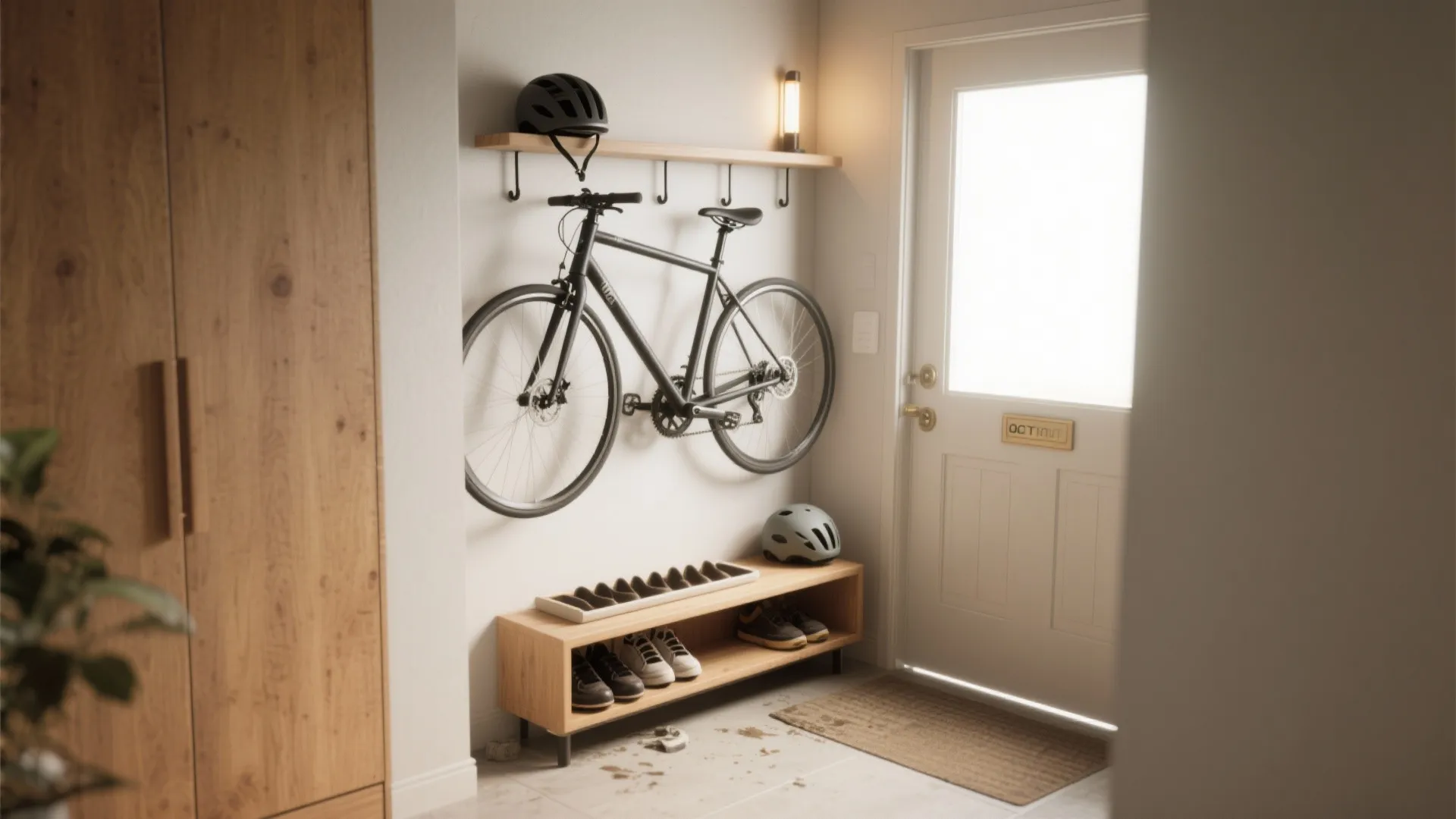 5. Micro-mudroom by the door