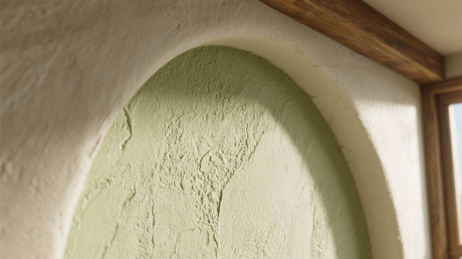 Textured arch with micro-plaster or wood