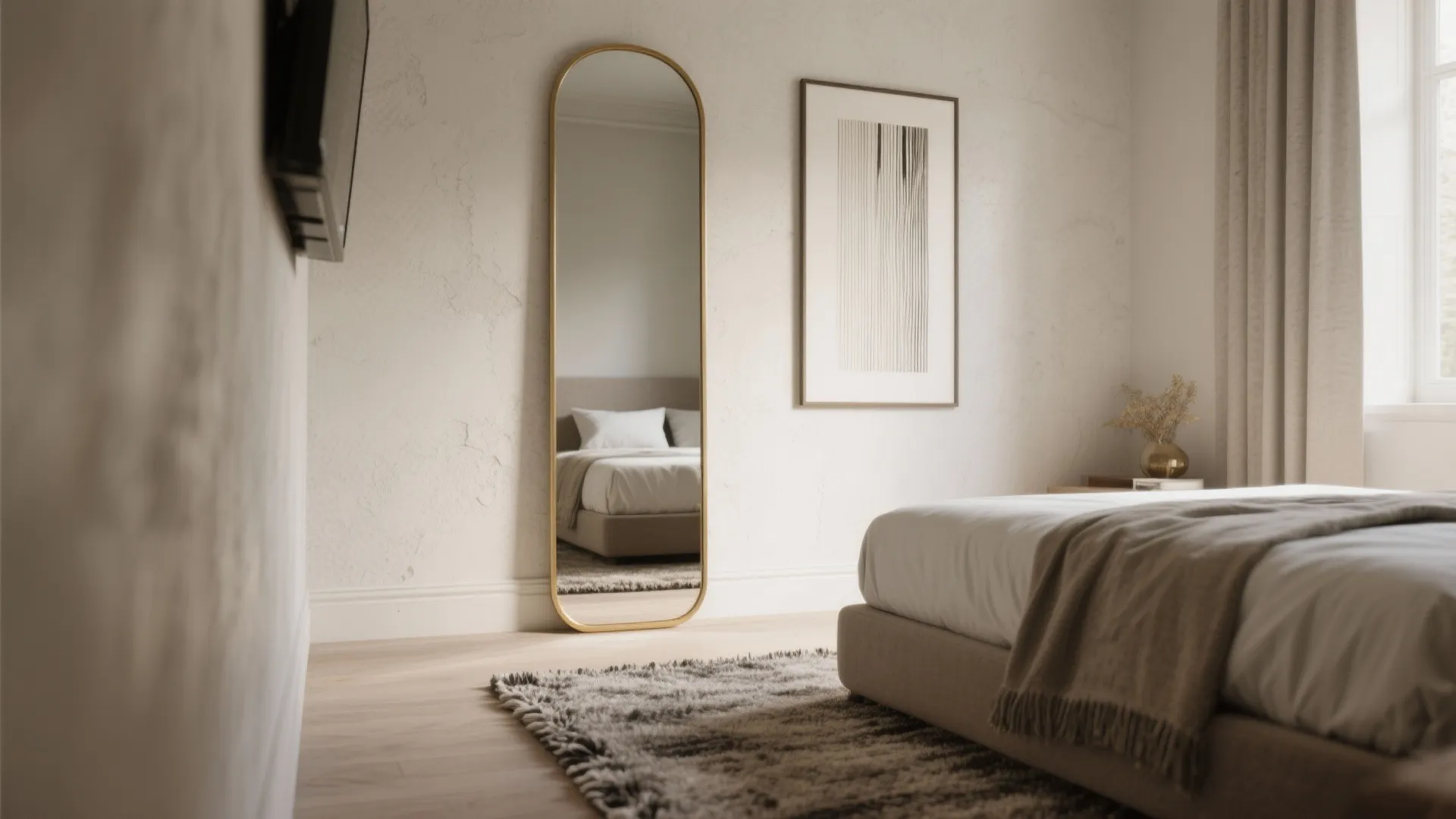 5. Micro-styling: mirrors, rugs and vertical accents