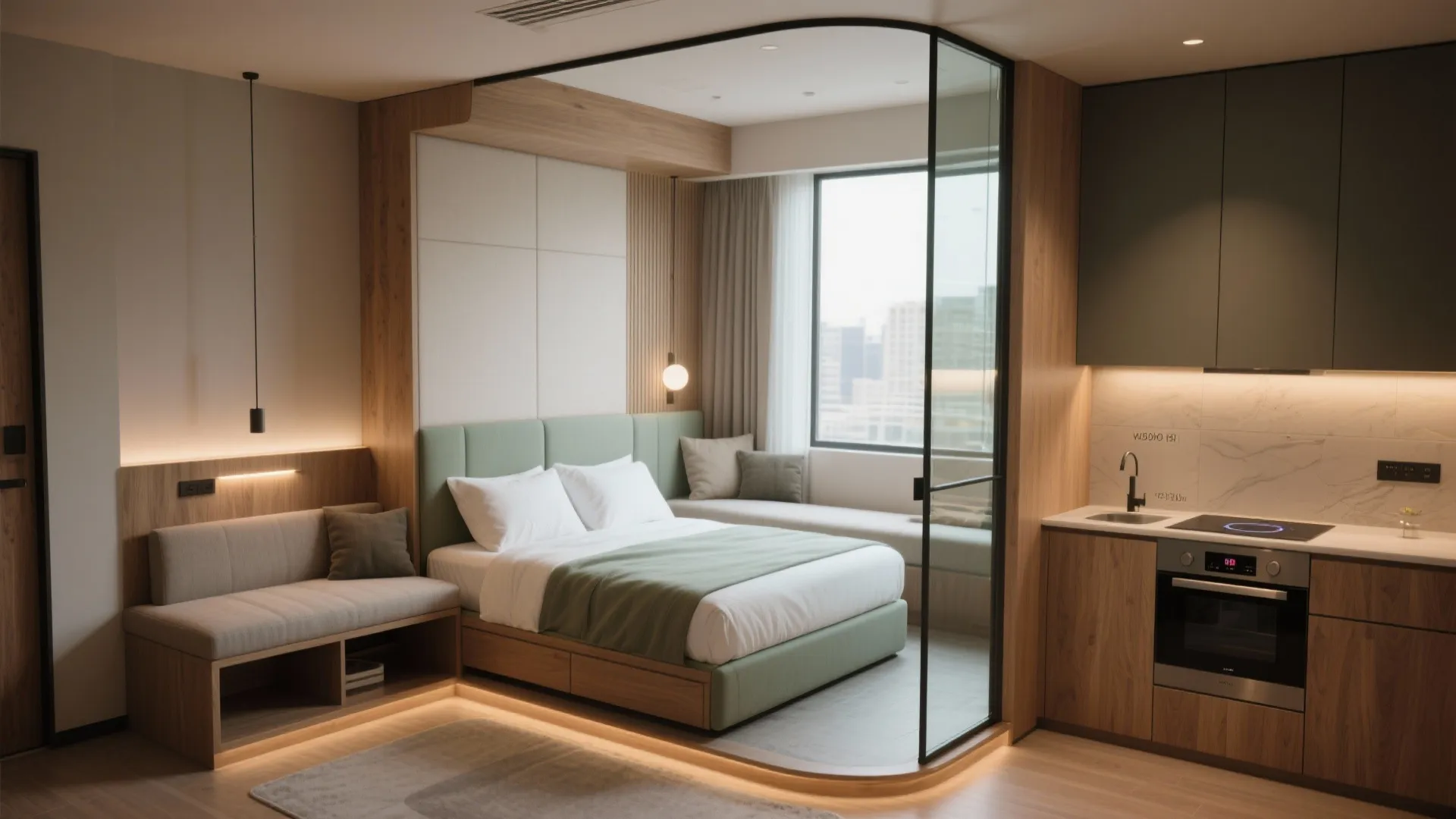 Micro-Suites with Flex Furniture and Subtle Tech