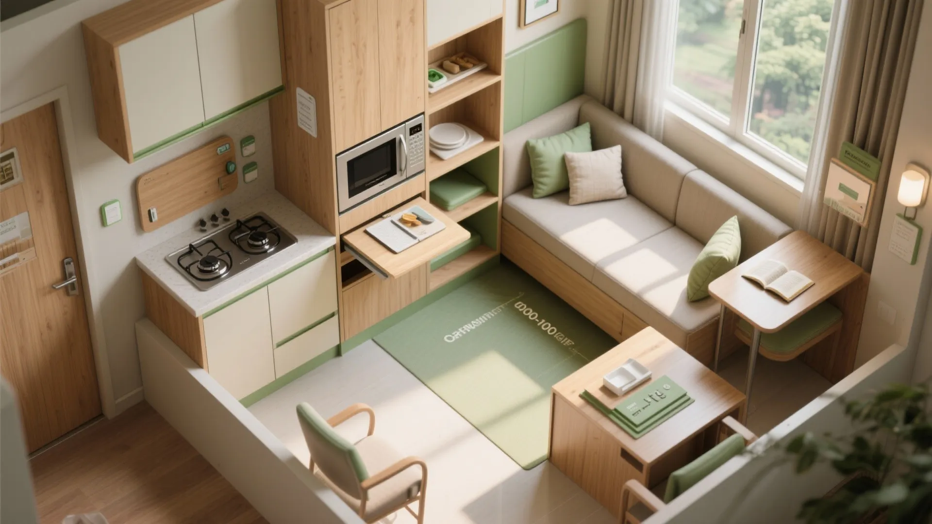 Micro-suite magic: smart kitchens and flexible furniture