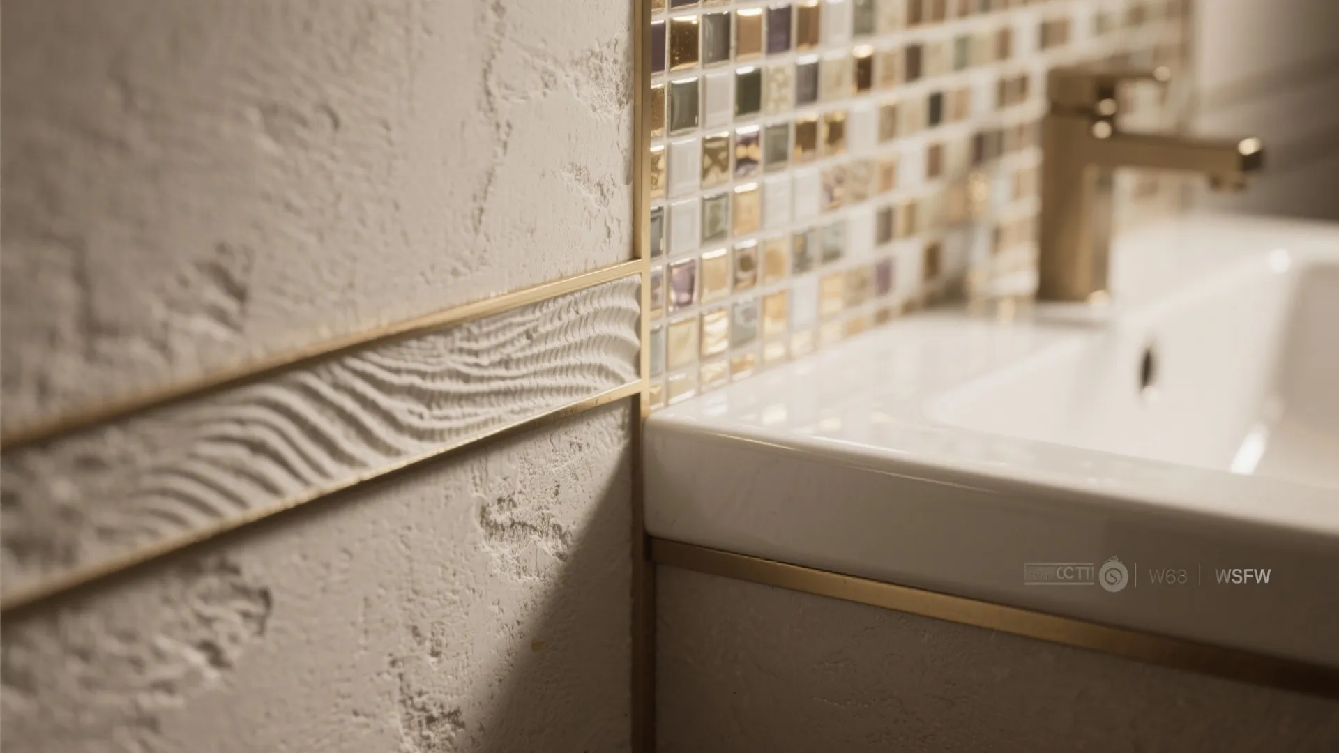 5. Textured Paint or Micro-Tiles for Accent Sections